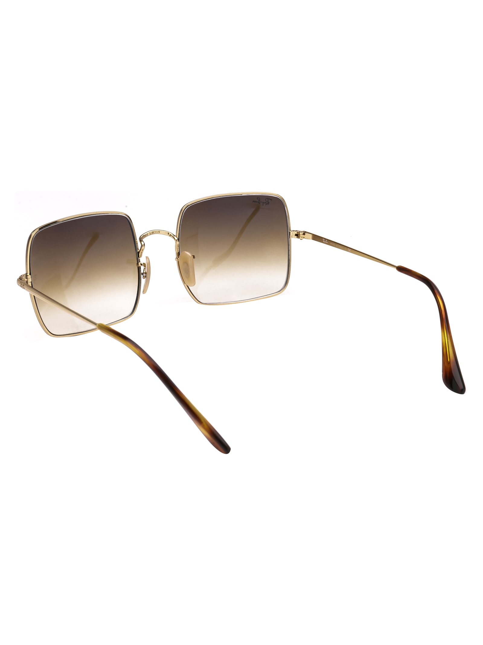 Shop Ray Ban Square Sunglasses In 914751 Gold