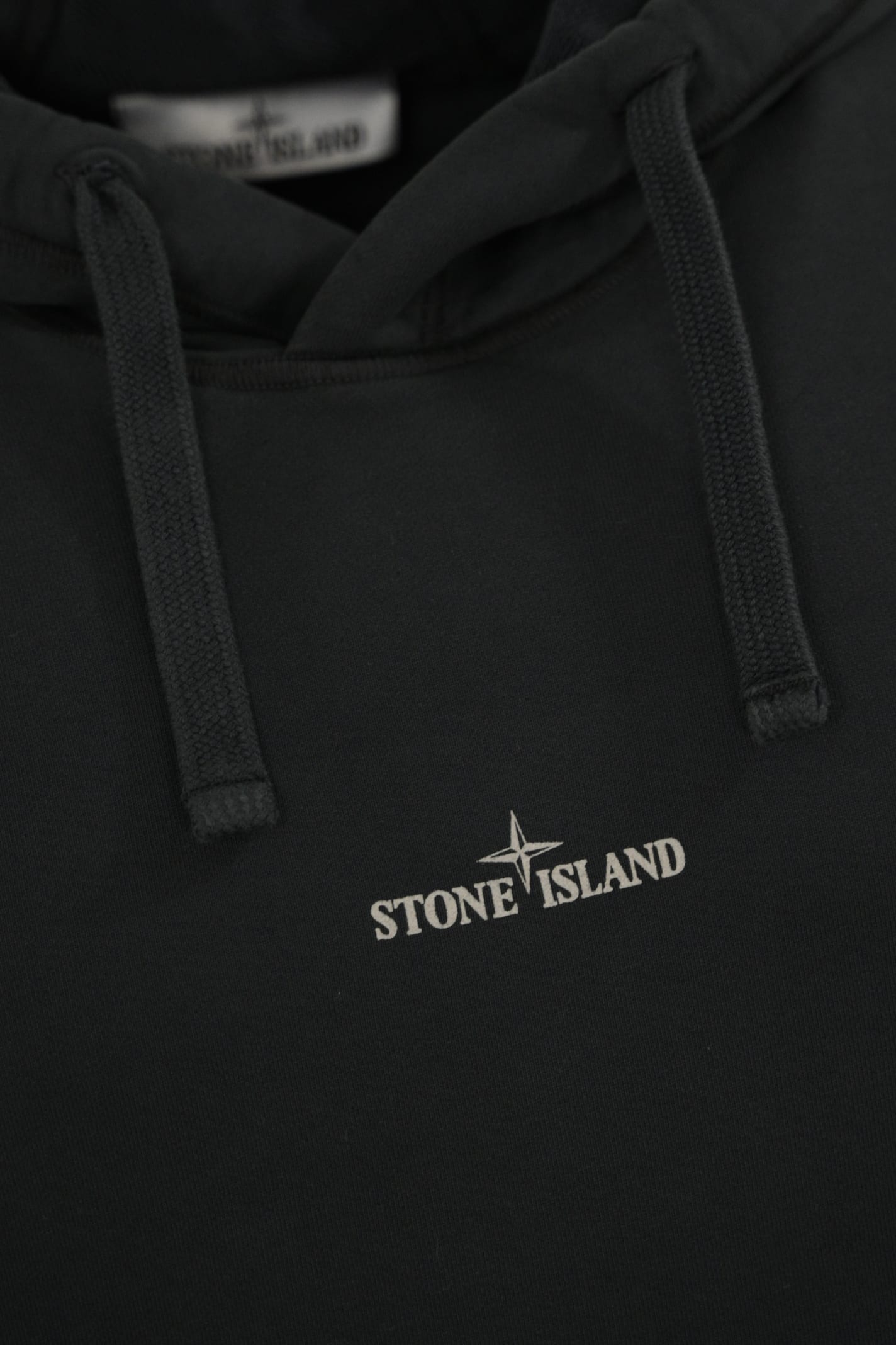 Shop Stone Island Hoodie 66283 In Navy Blue