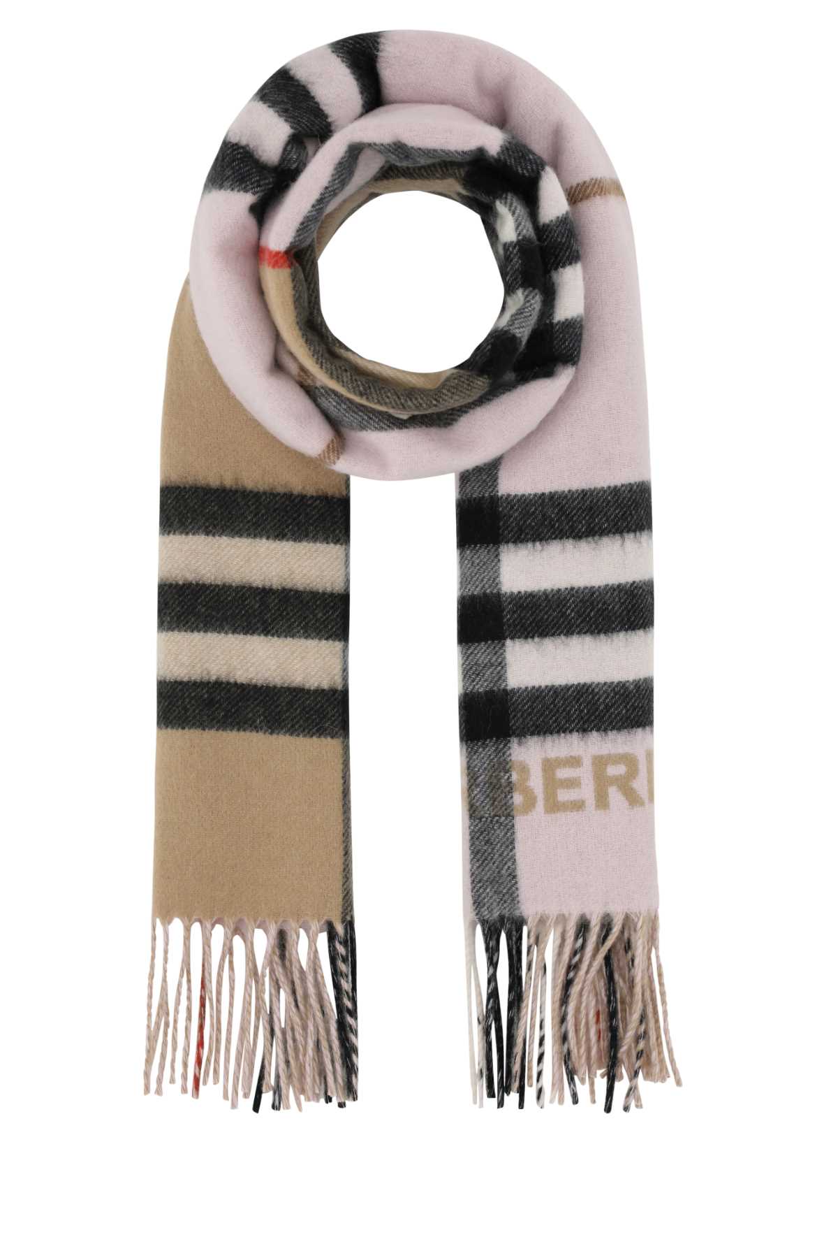 Shop Burberry Embroidery Cashmere Scarf In A7026