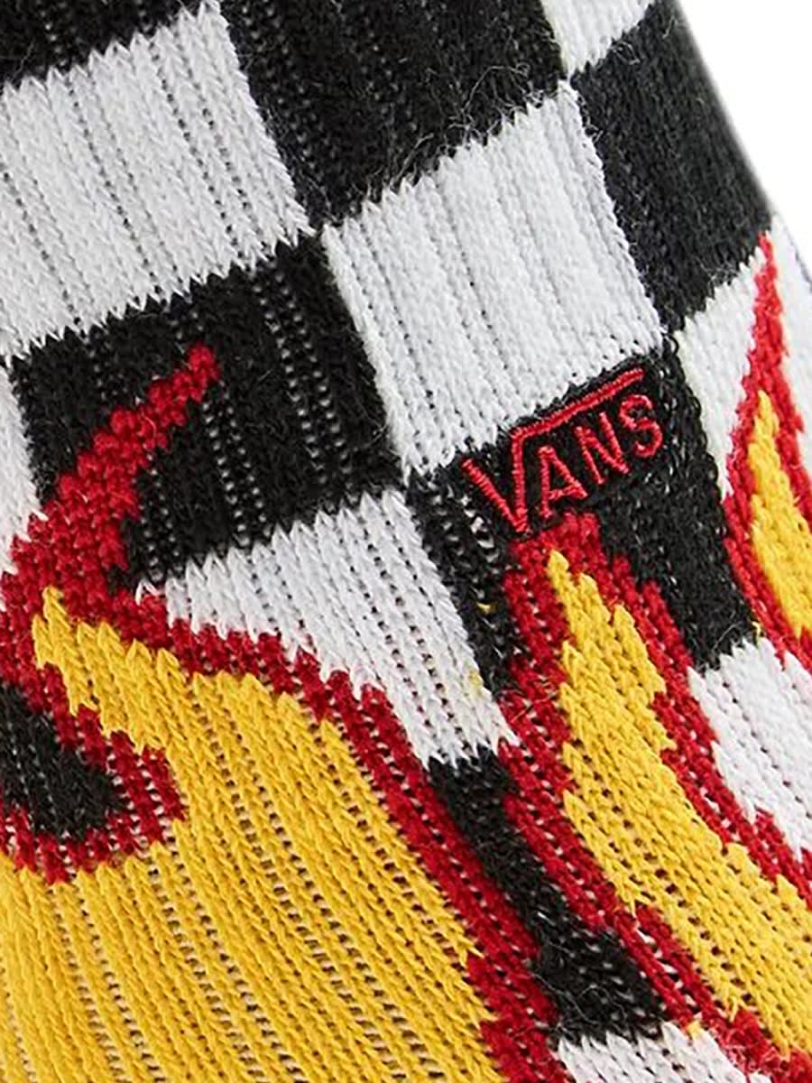 Vans Flame Checkin Socks In Multicolour