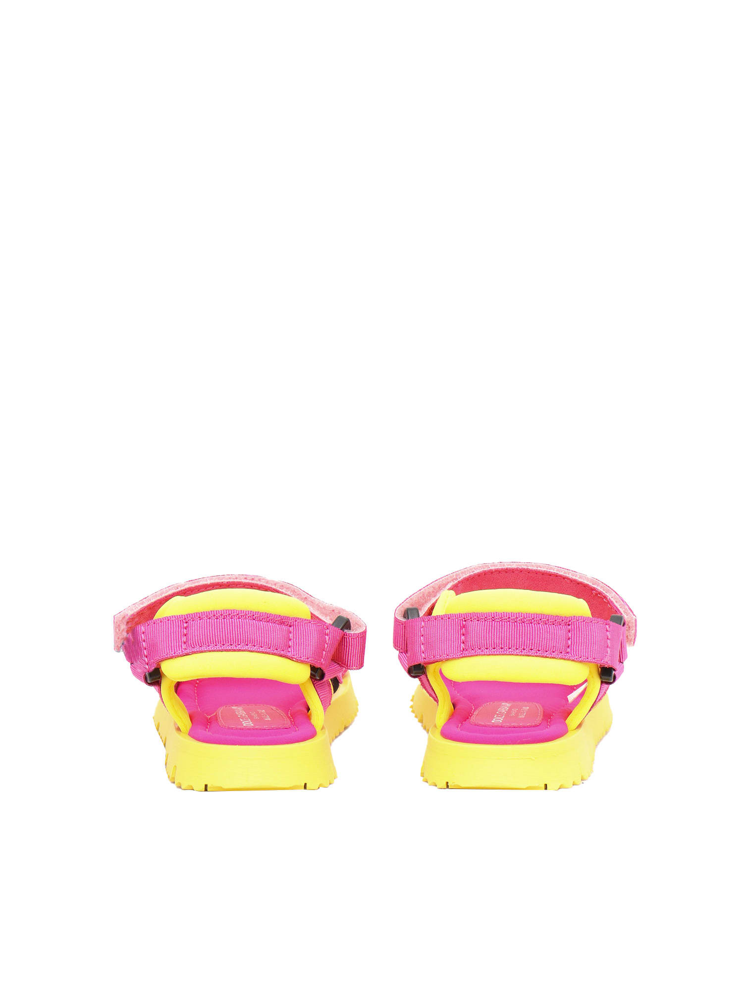 Shop Dolce & Gabbana Pink And Yellow D&g Sandals