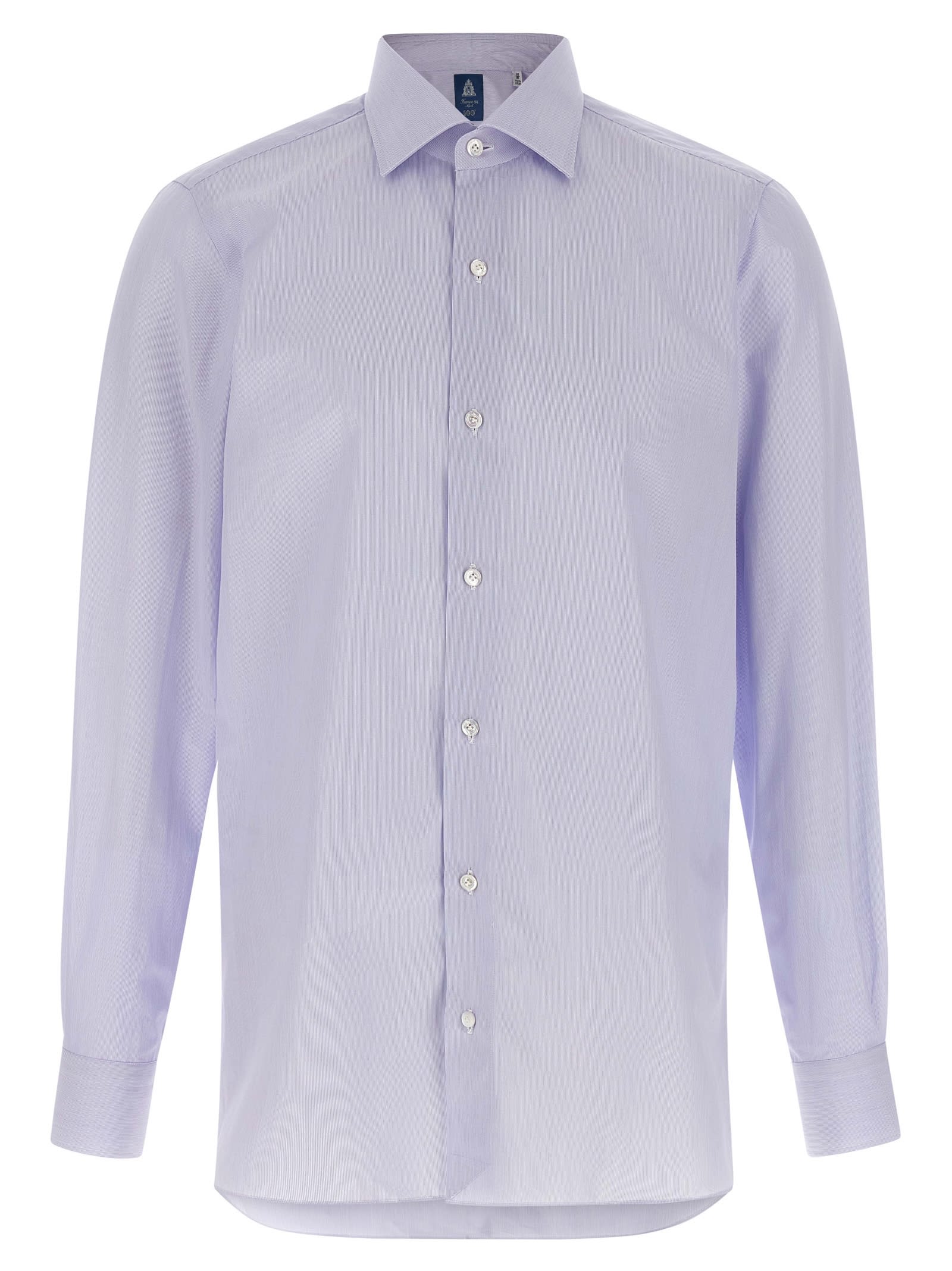 Finamore 1925 Luigi Shirt And Blouse Light Blue In Blue