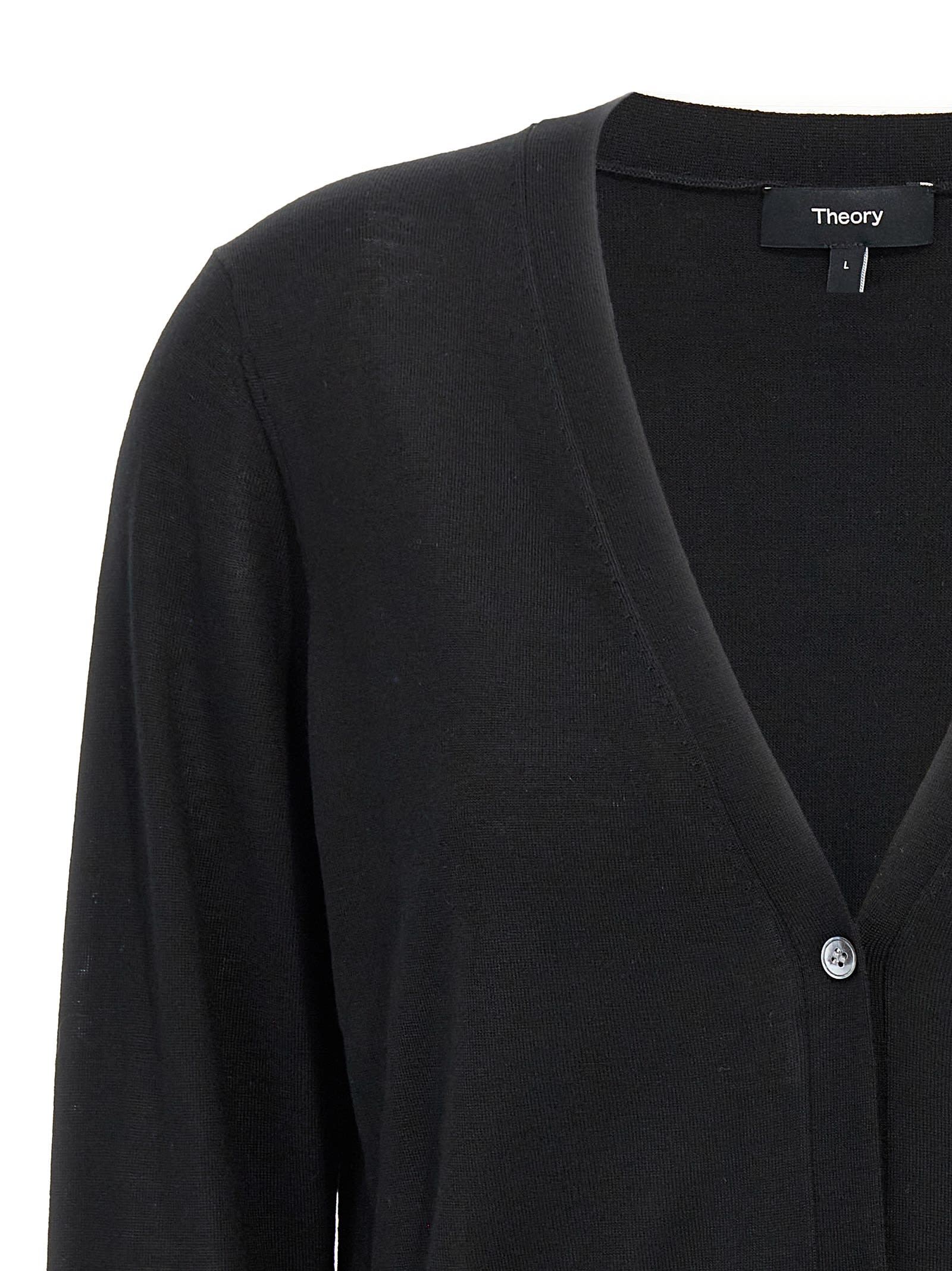 Shop Theory Vneck Cardigan In Black