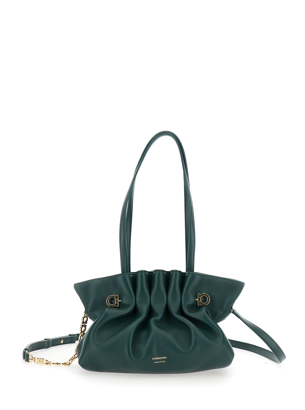 Ferragamo Sh Dump S Shoulder Bag 27,0x11,0x18,0 In Green