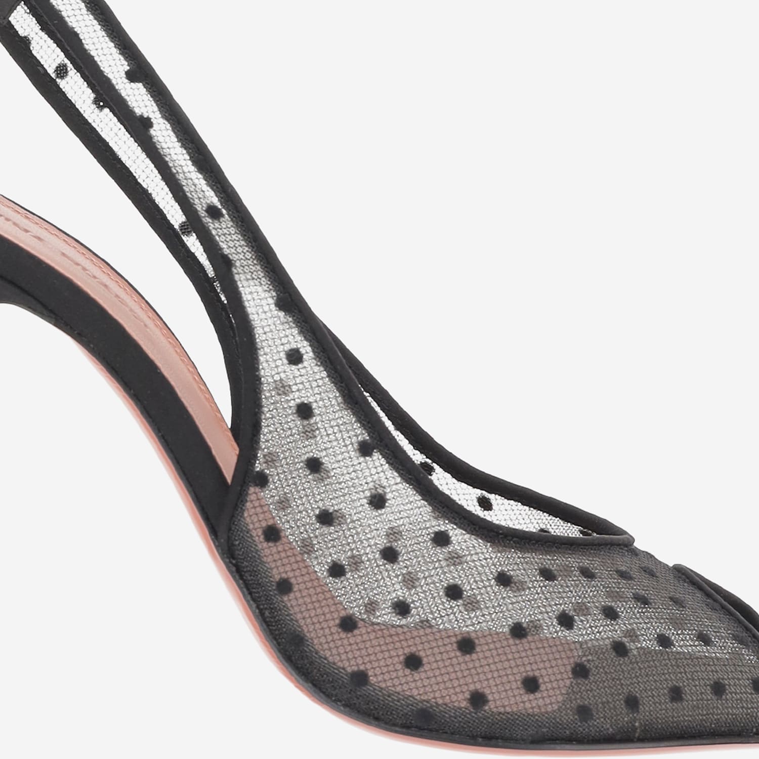 Amina Muaddi Kristina Fabric Slingback In Black