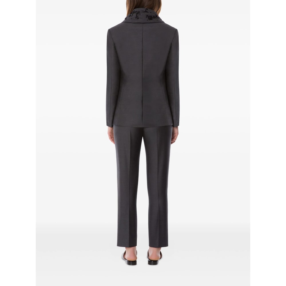 Alberta Ferretti Alberta Ferreti Grey Viscose Cropped Pants In Gray