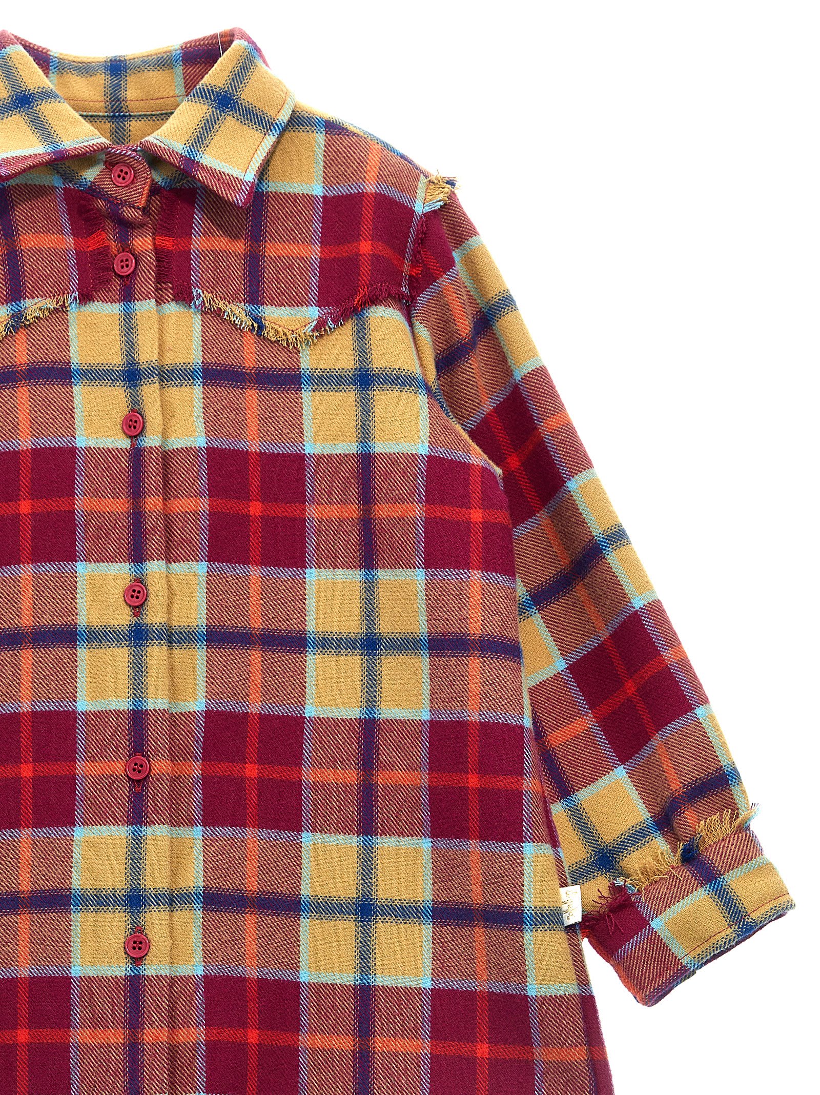 Shop Il Gufo Check Flannel Shirt In Multicolor