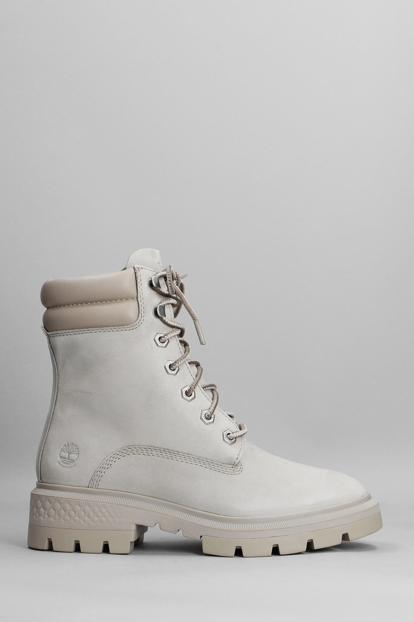 Timberland Cortina Vlly 6in Combat Boots In Grey Nubuck