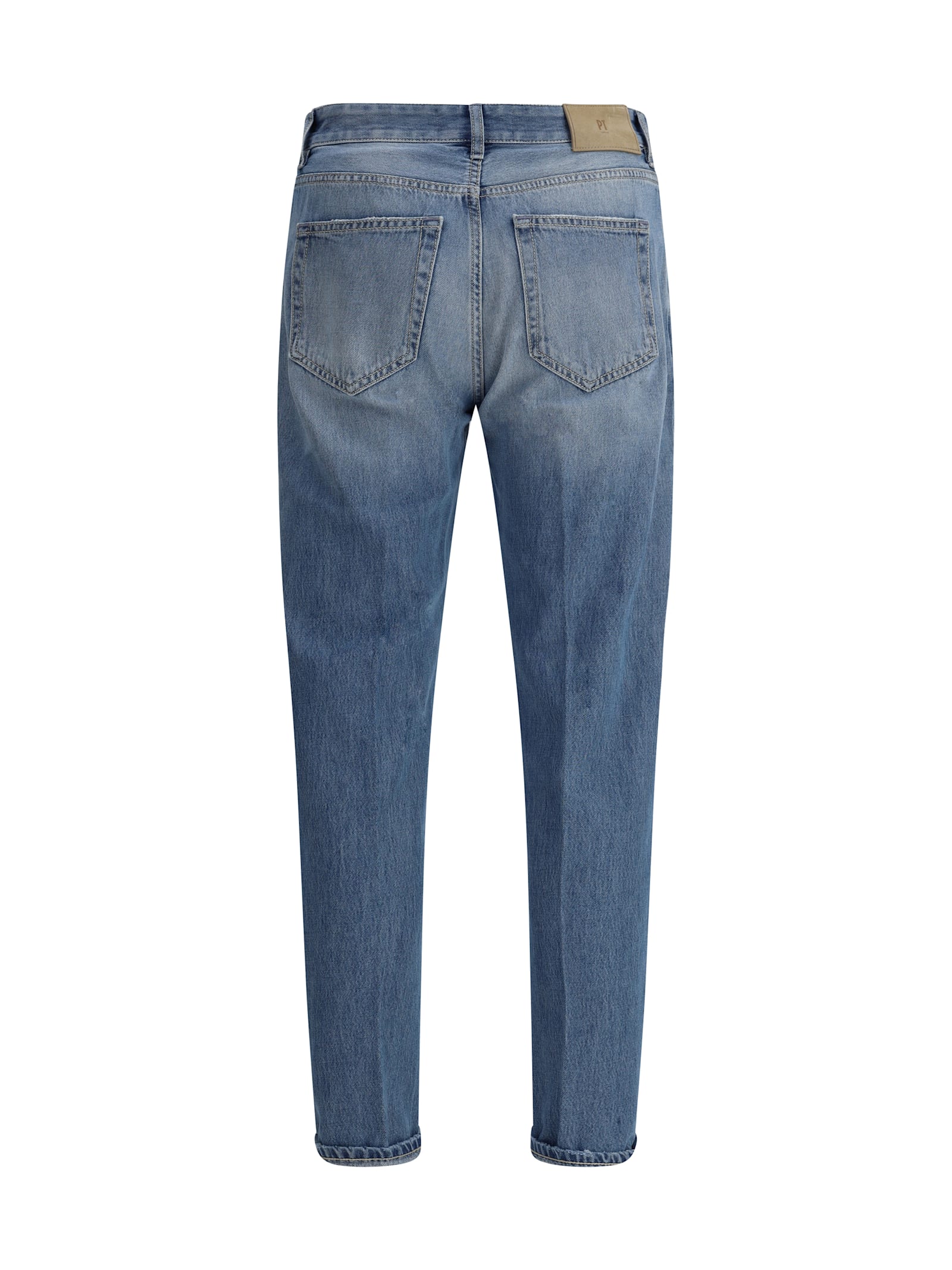 Pt Torino Signature Cotton Jeans Rivet Detailing