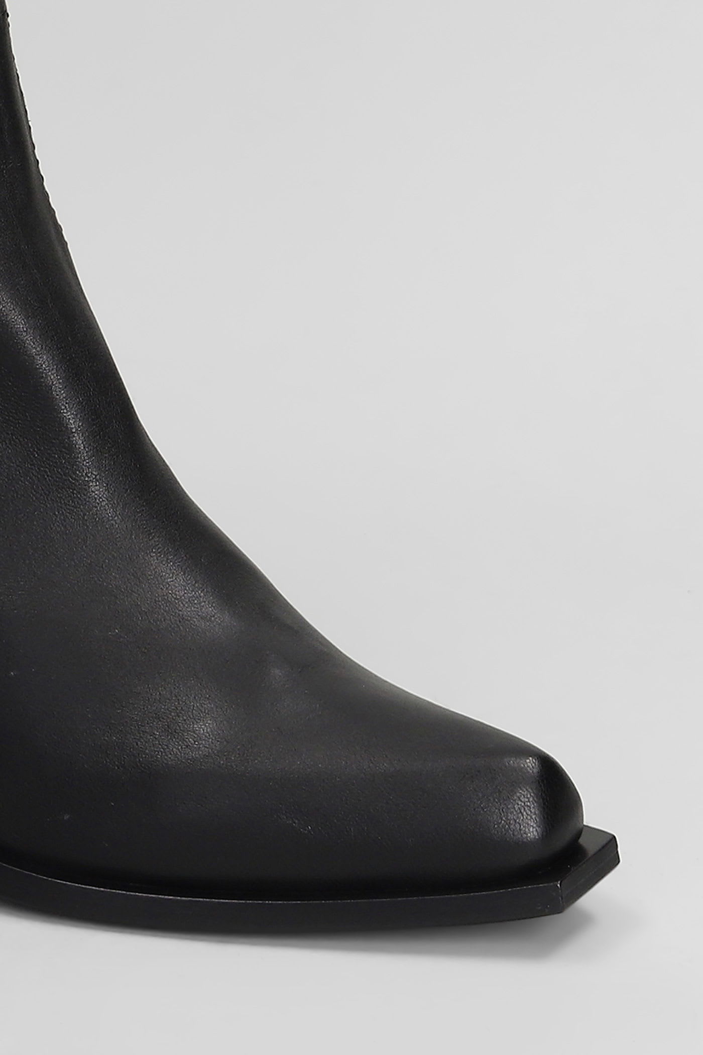 Vic Matie Fiction 101 Texan Ankle Boots In Black Leather In Black