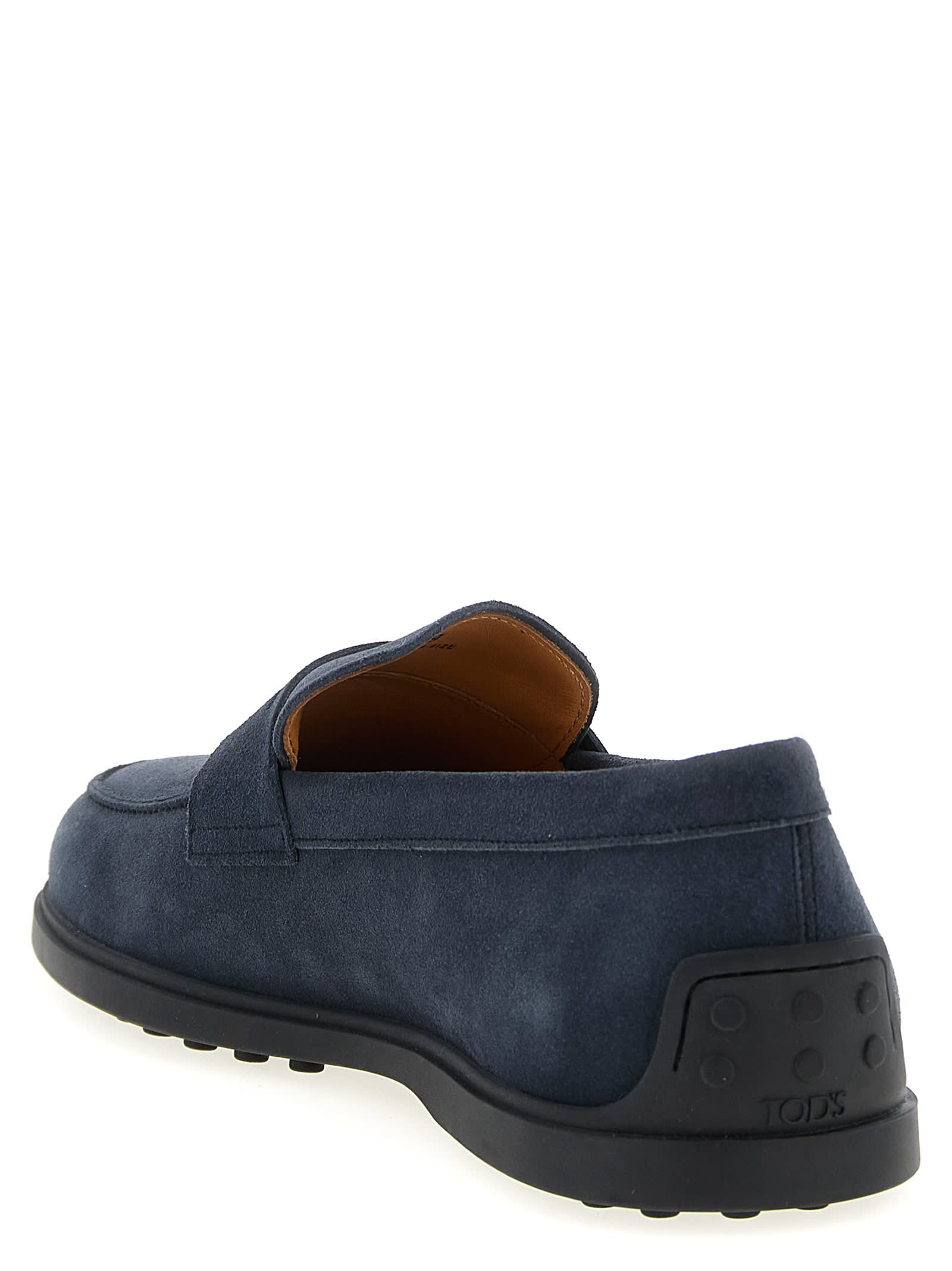 Tod's Gomma Loafers In Blue
