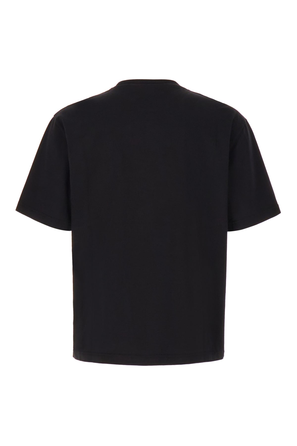 Shop Palm Angels Black Cotton T-shirt In 1001