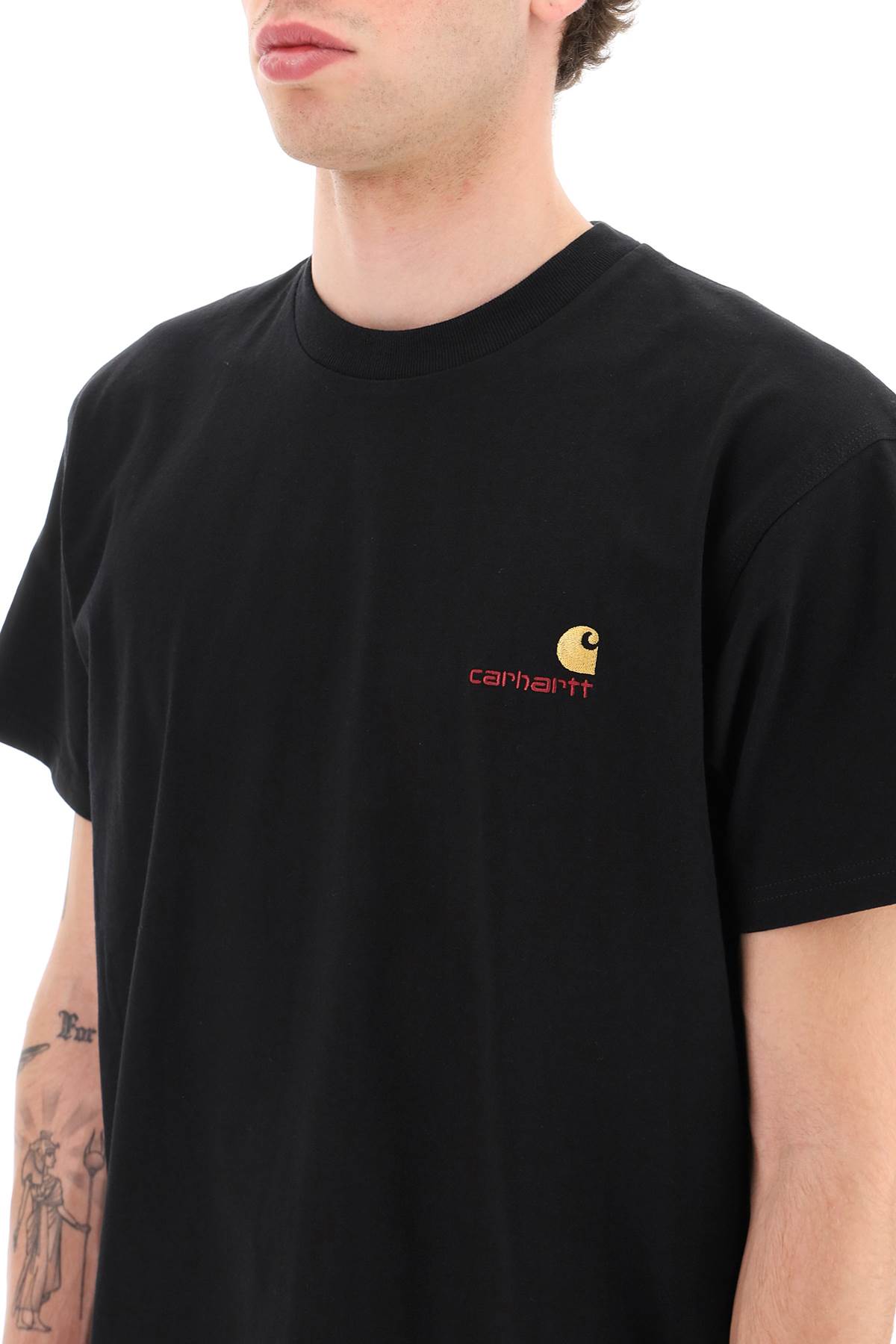 Carhartt American Script T-shirt In Black (black)