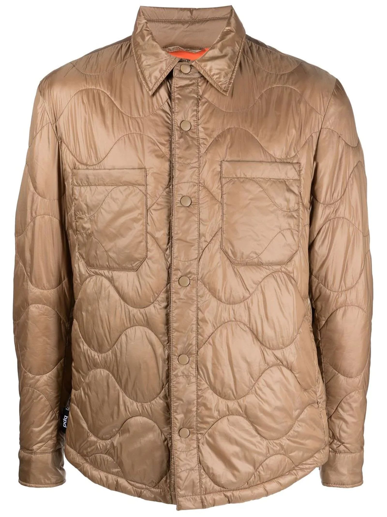 Bpd (Be Proud of this stress) Brown Quilted Padded Jacket
