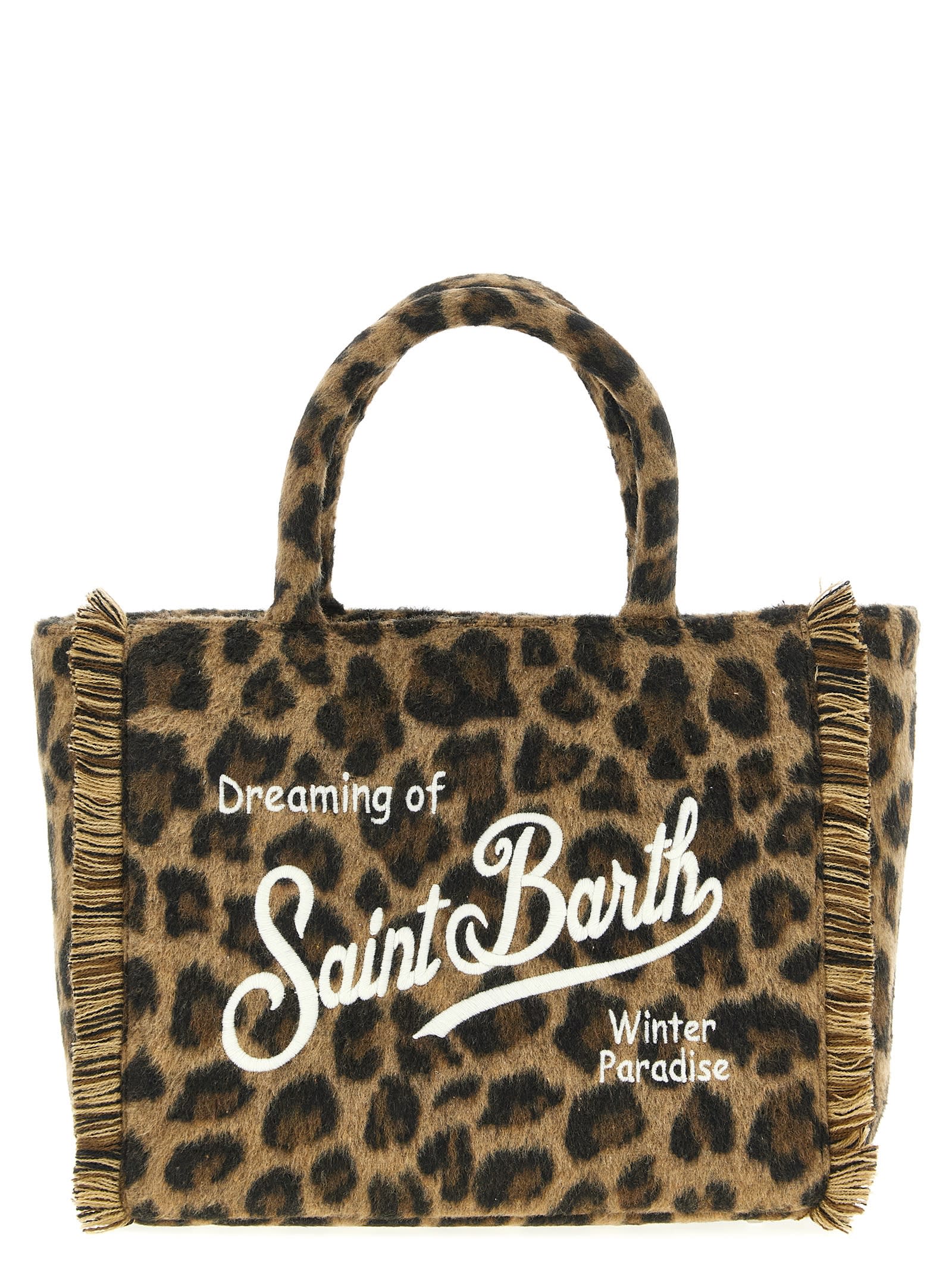Mc2 Saint Barth Colette Felt Handbag In Brown