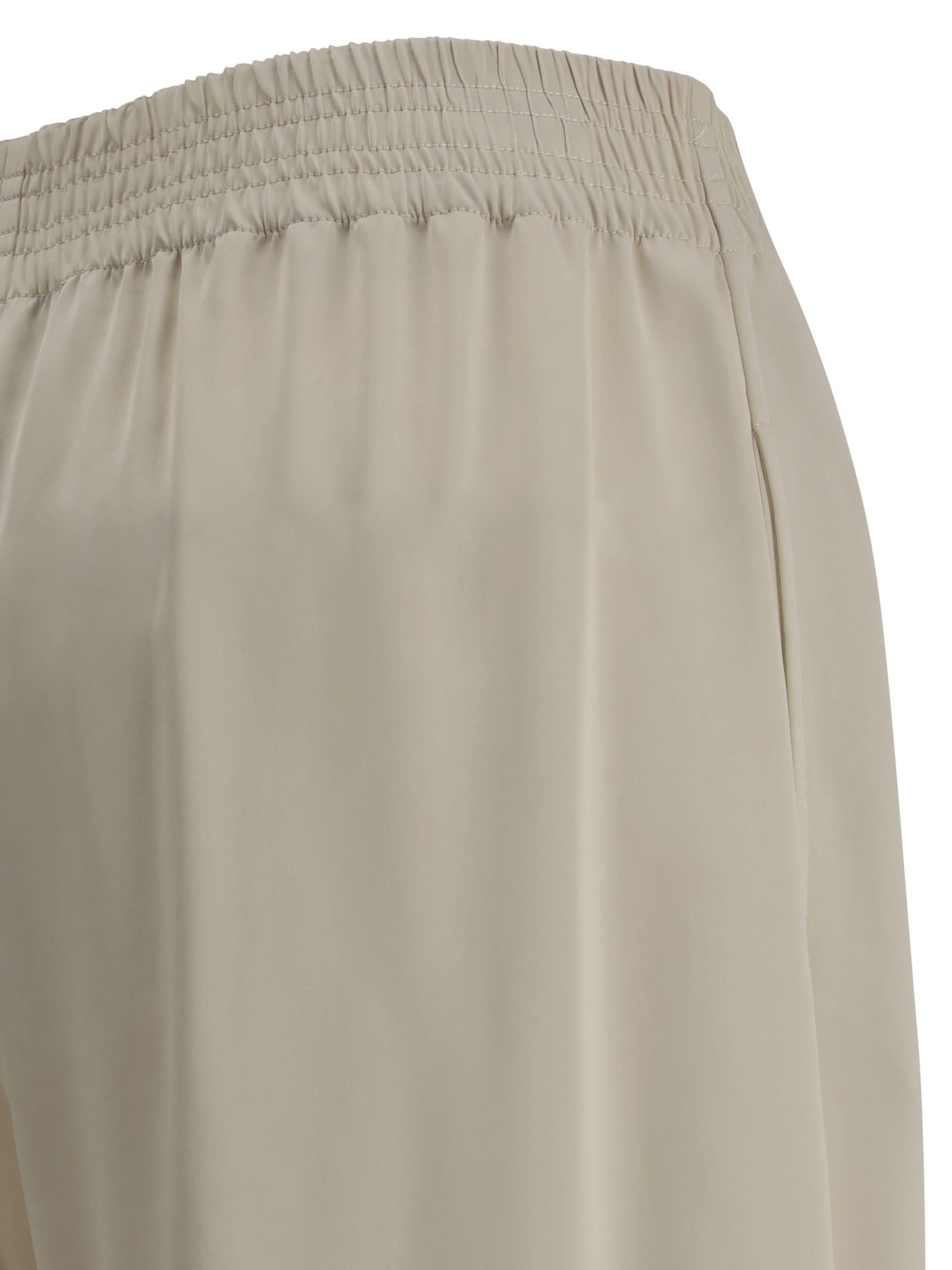 Fabiana Filippi Luxurious Silk Trousers For Sophisticated Looks In Greige