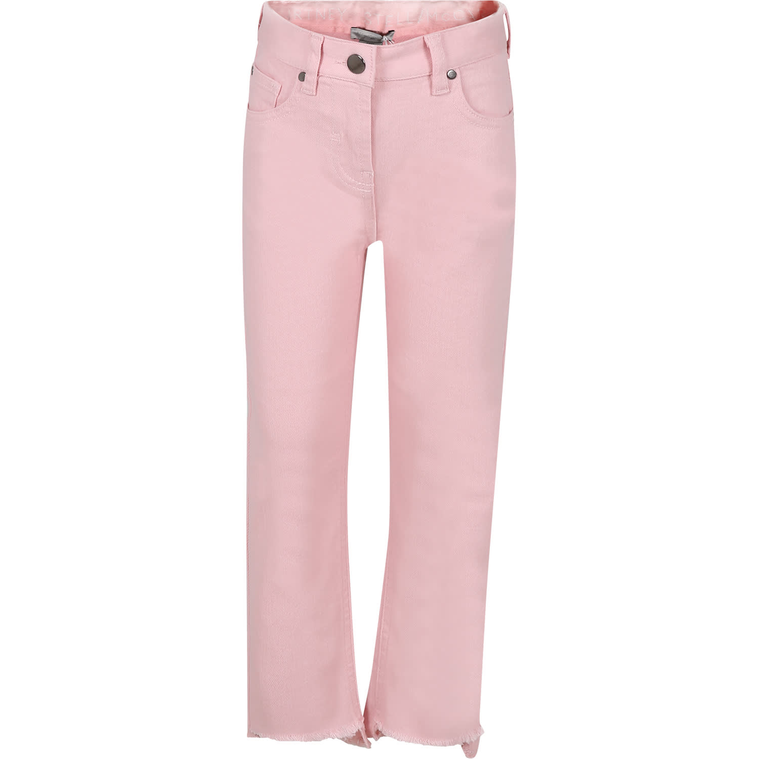 Shop Stella Mccartney Pink Jeans For Girl With Logo