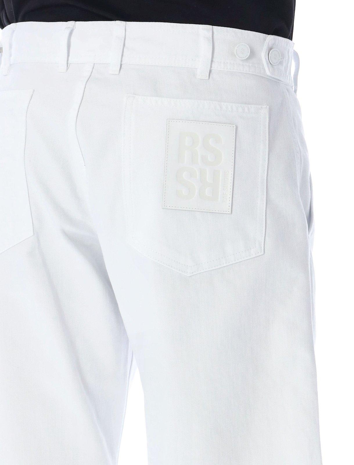 Shop Raf Simons Logo Patch Skate Bermuda Shorts In White