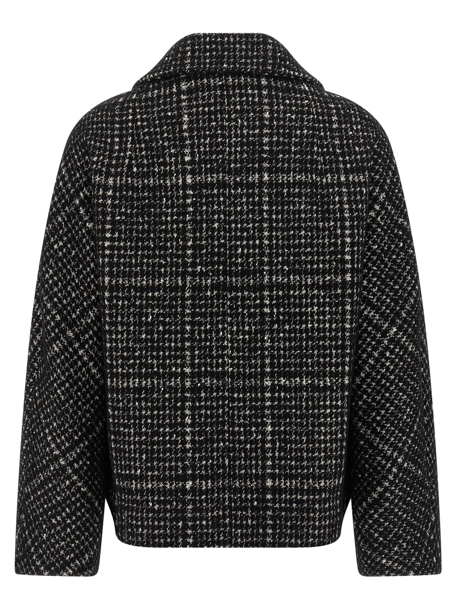 Dolce & Gabbana Houndstooth Wool-blend Jacket In Multi