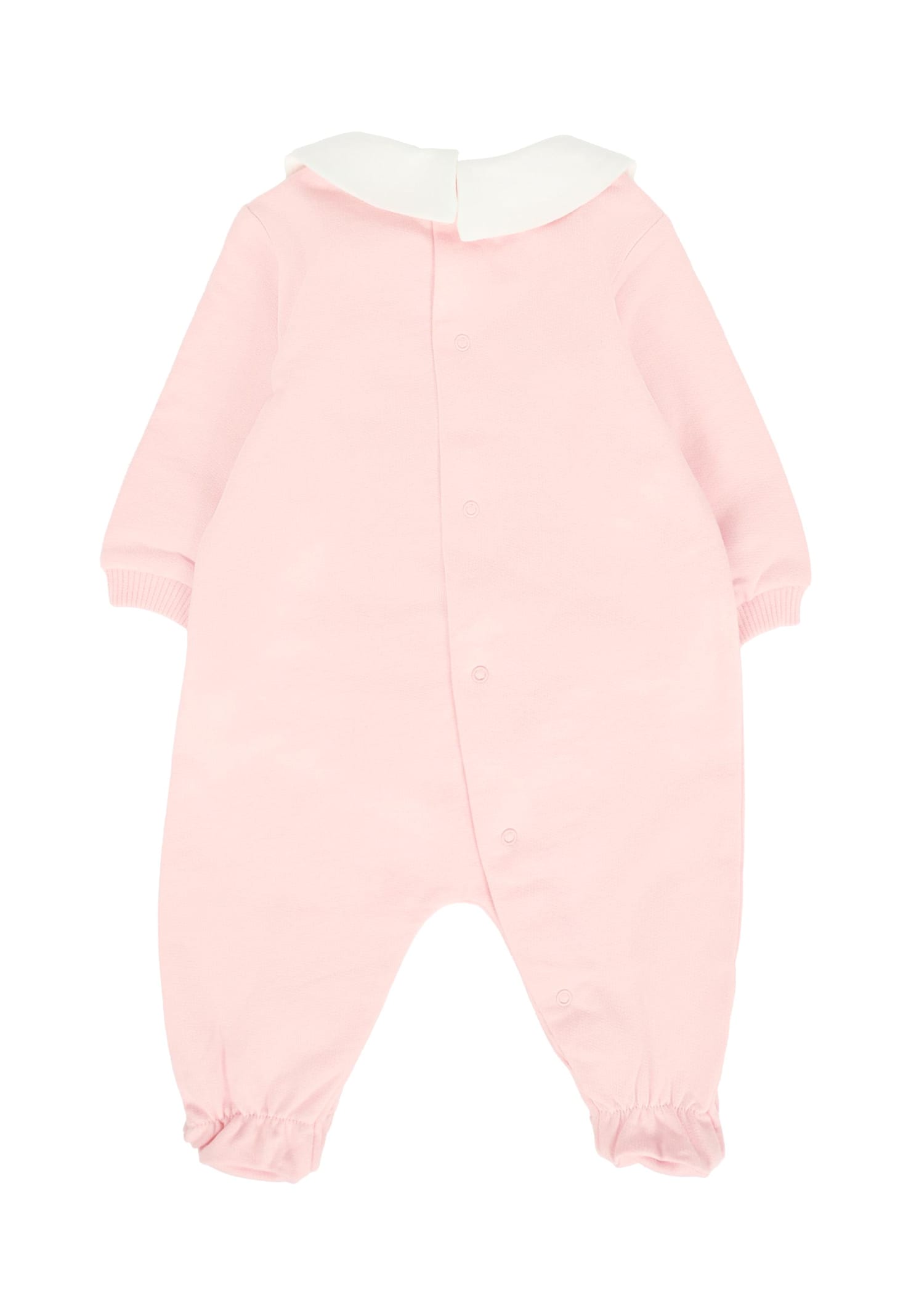 Moschino Pink Babygrow Set For Baby Girl With Teddy Bear In Pink