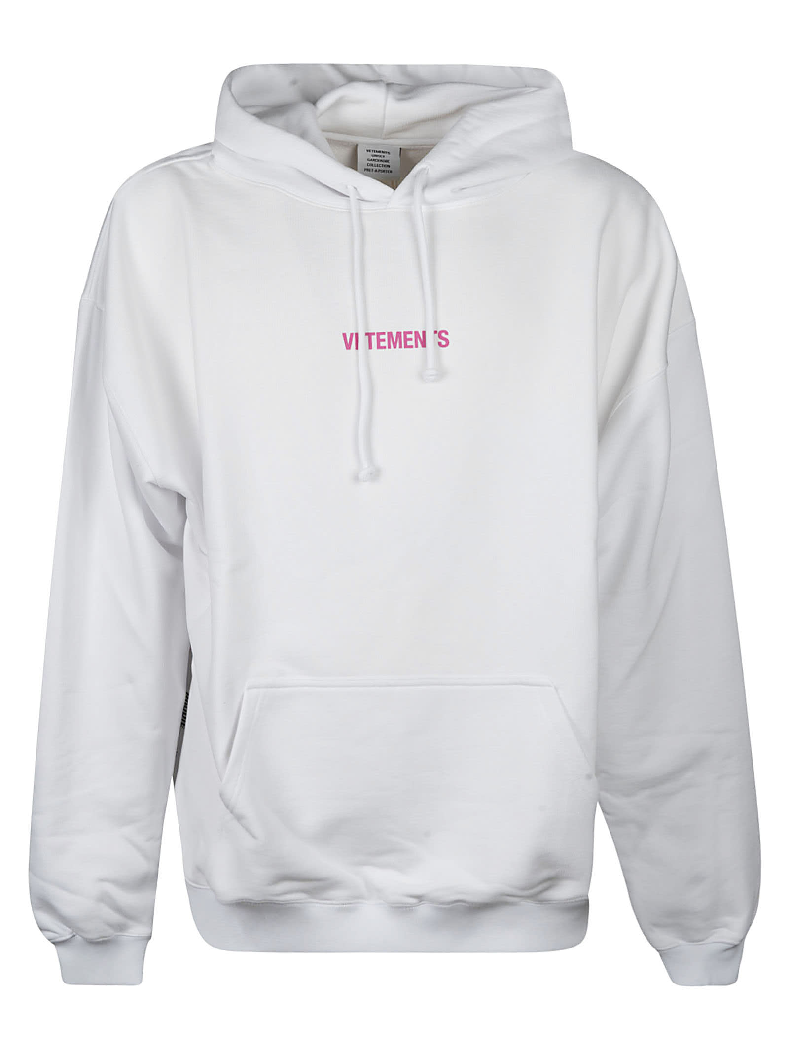 Vetements Inside Out Fitted Hoodie in White