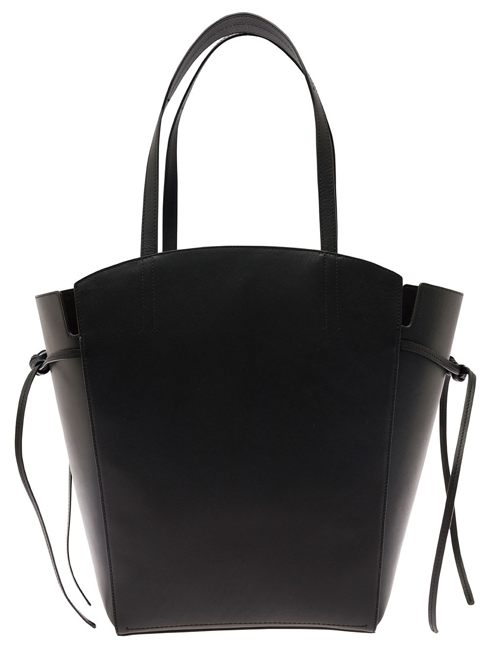 Shop Mulberry Clovelly Black Shoulder Bag With Laminated Logo In Smooth Leather Woman