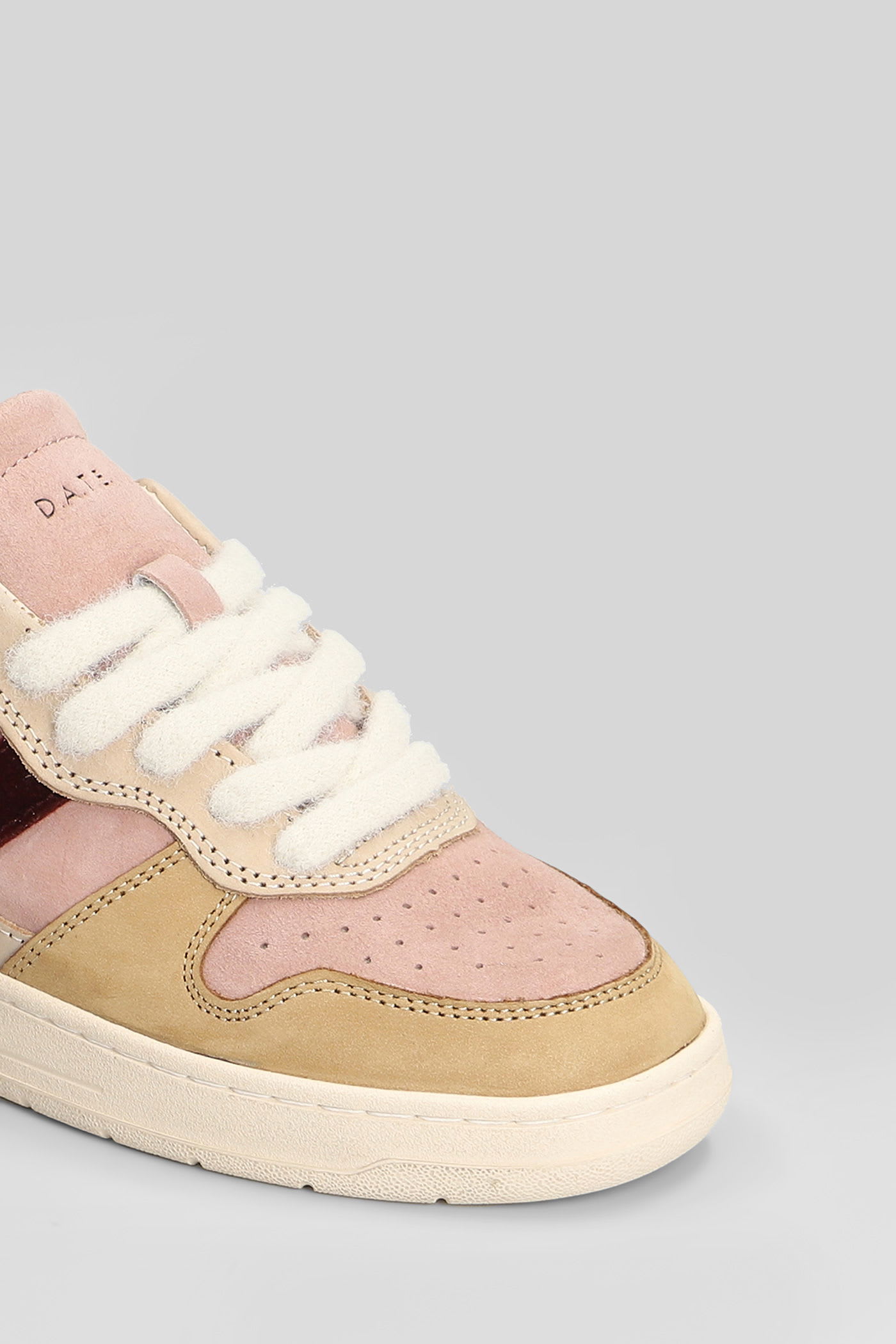 Date Court 2.0 Sneakers In Taupe Suede And Fabric In Multi