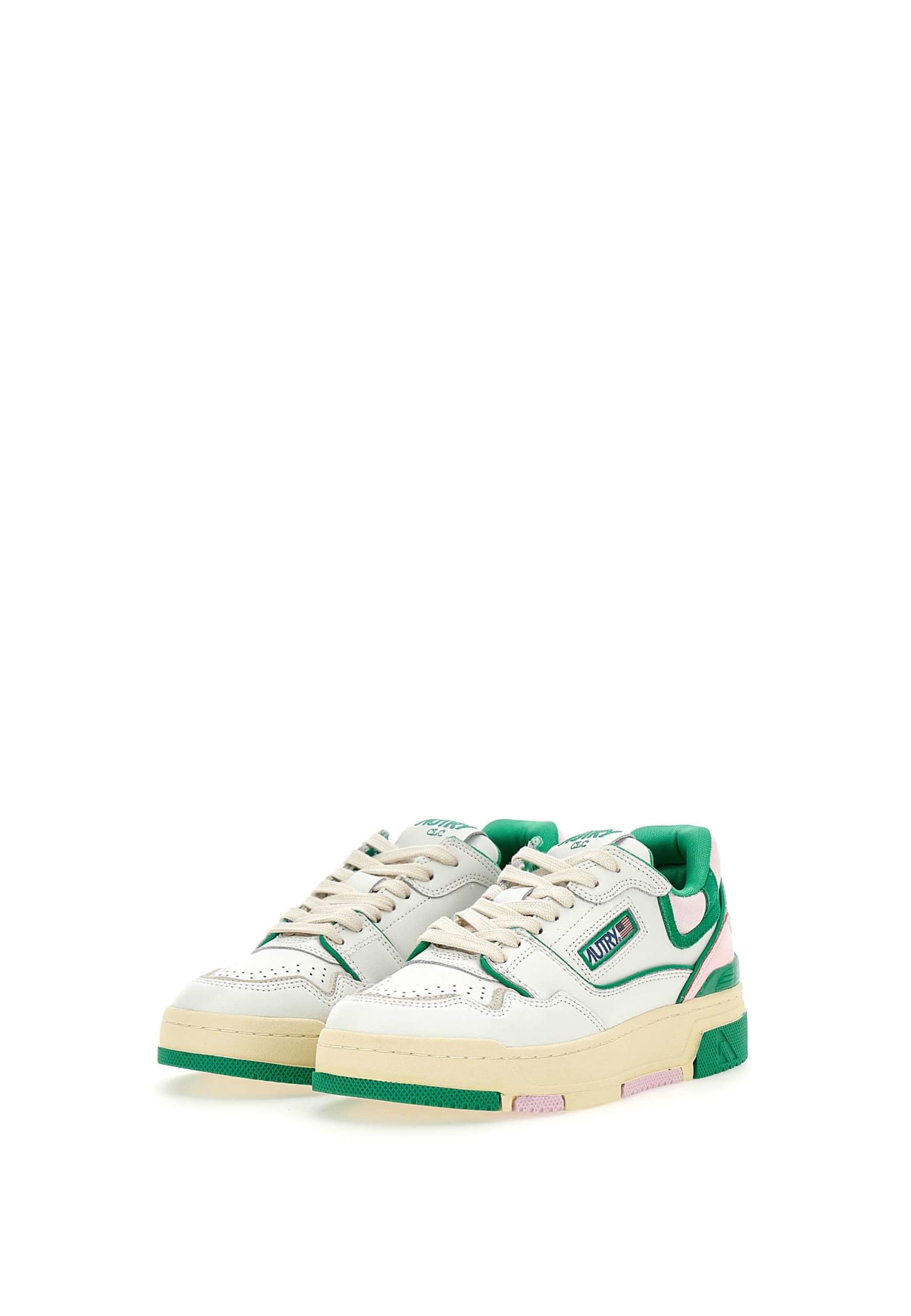 Shop Autry Rolwmm26 Sneakers In White-green