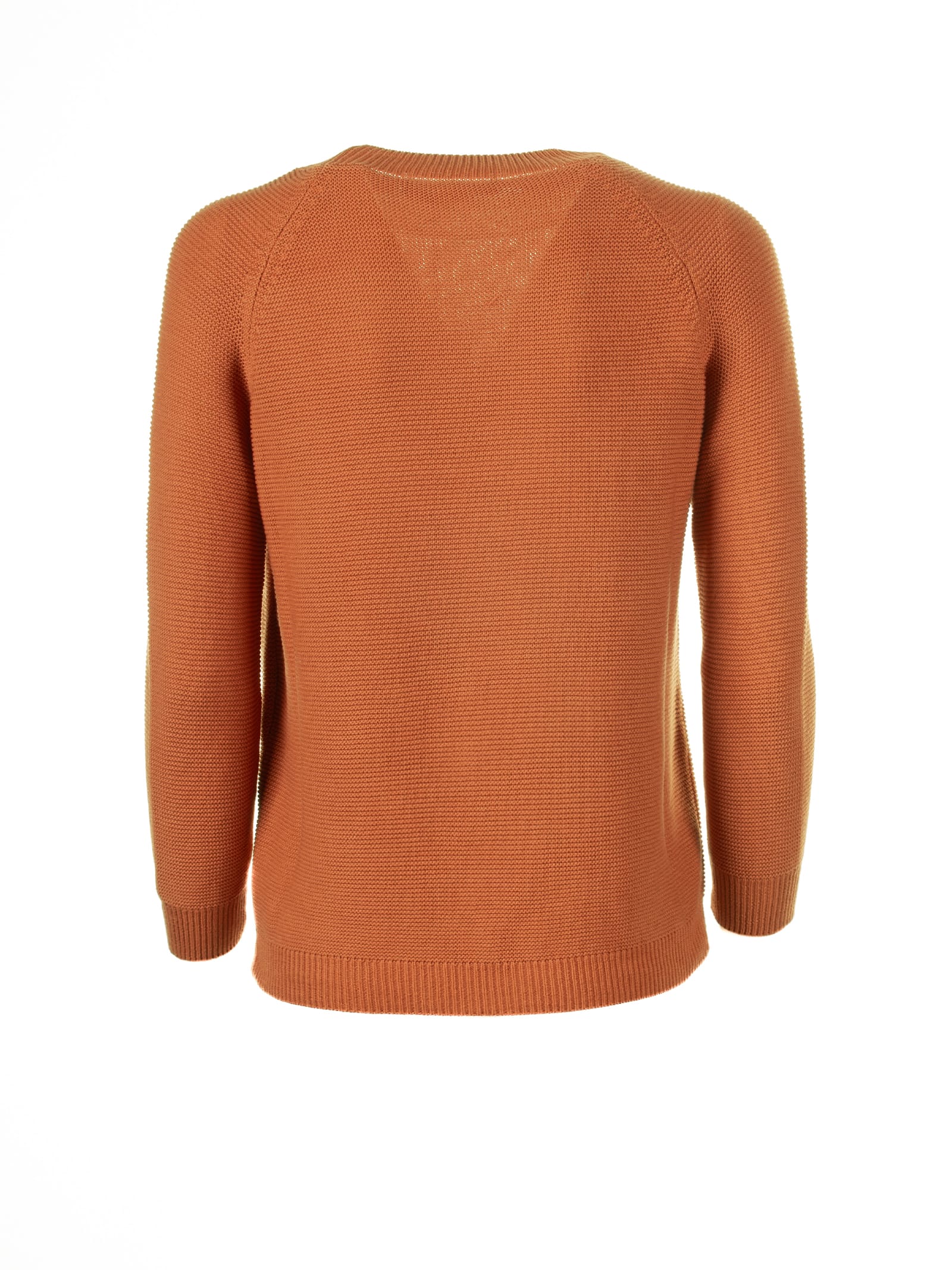 Shop Weekend Max Mara Soft Orange Cotton Sweater In Tulipano