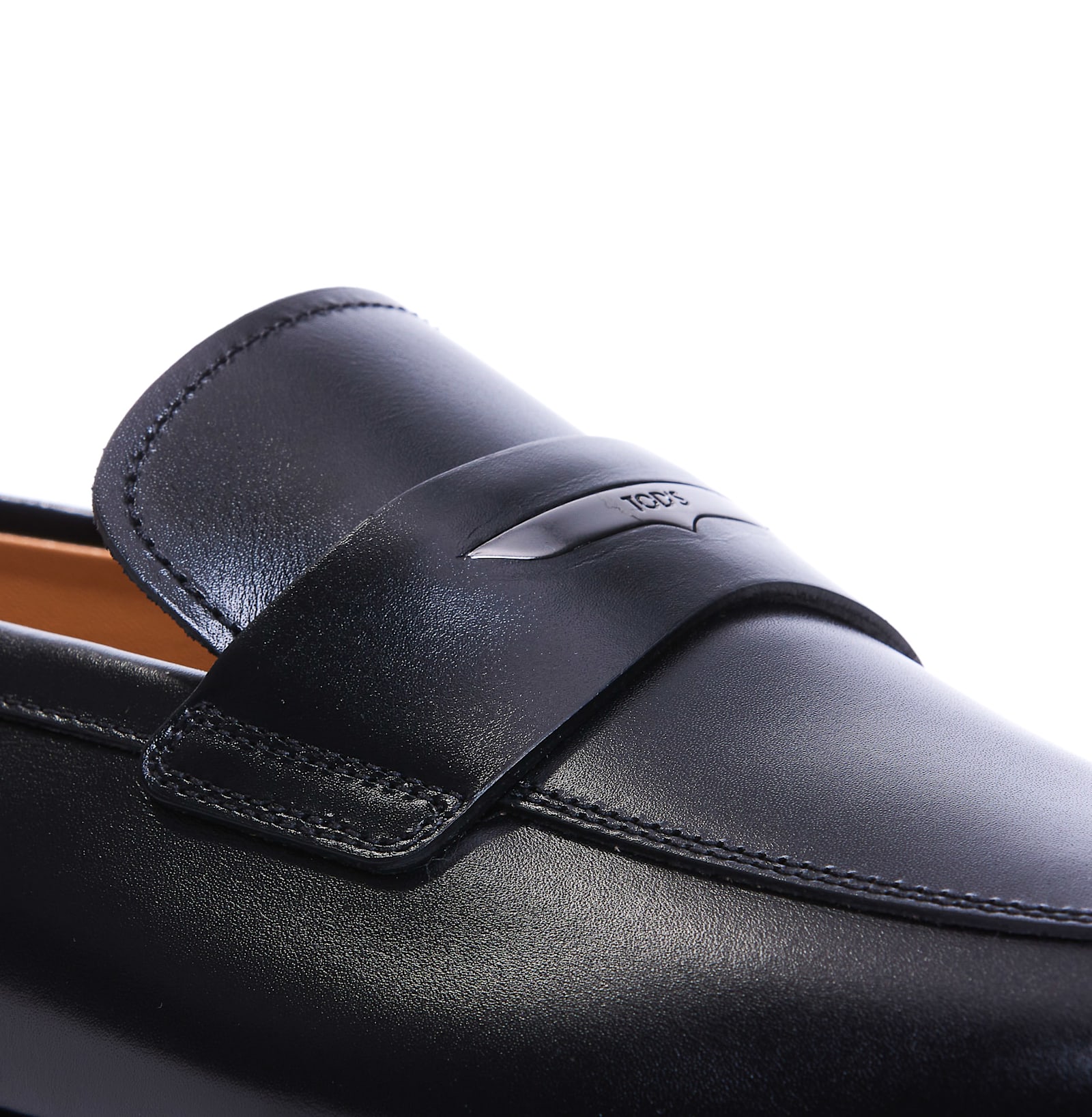 Tod's T Timeless Leather Loafers In Black