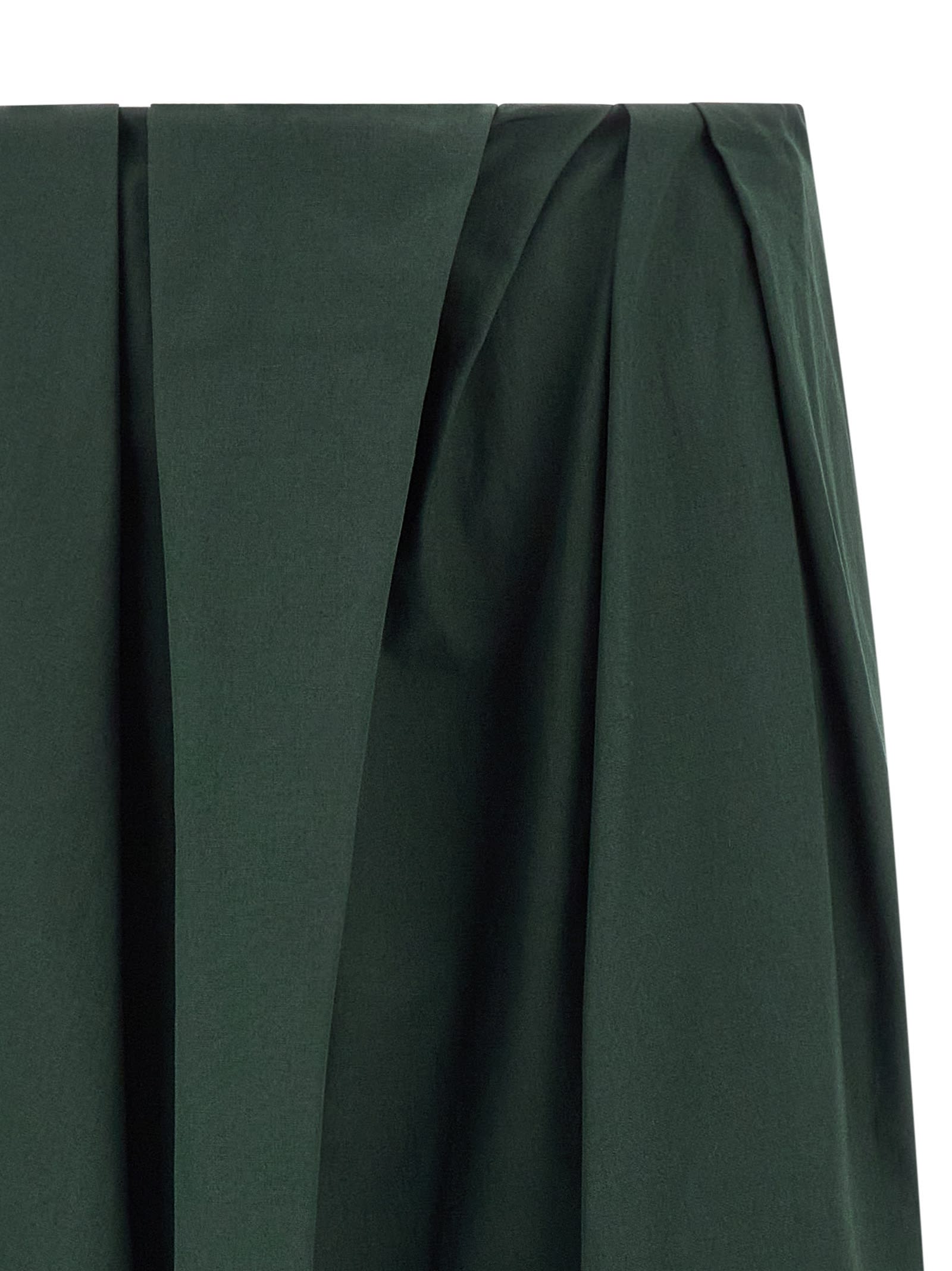 Dries Van Noten Pleated Skirt In Green
