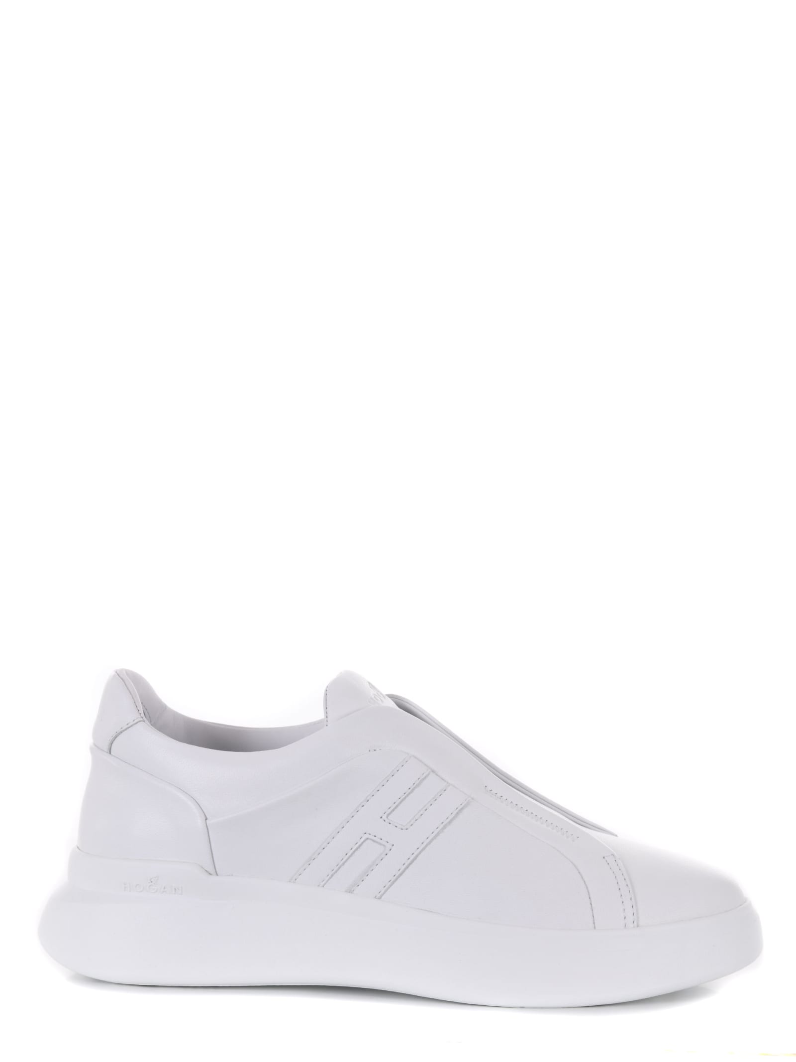 Shop Hogan H580 Slip-on Sneakers In Bianco