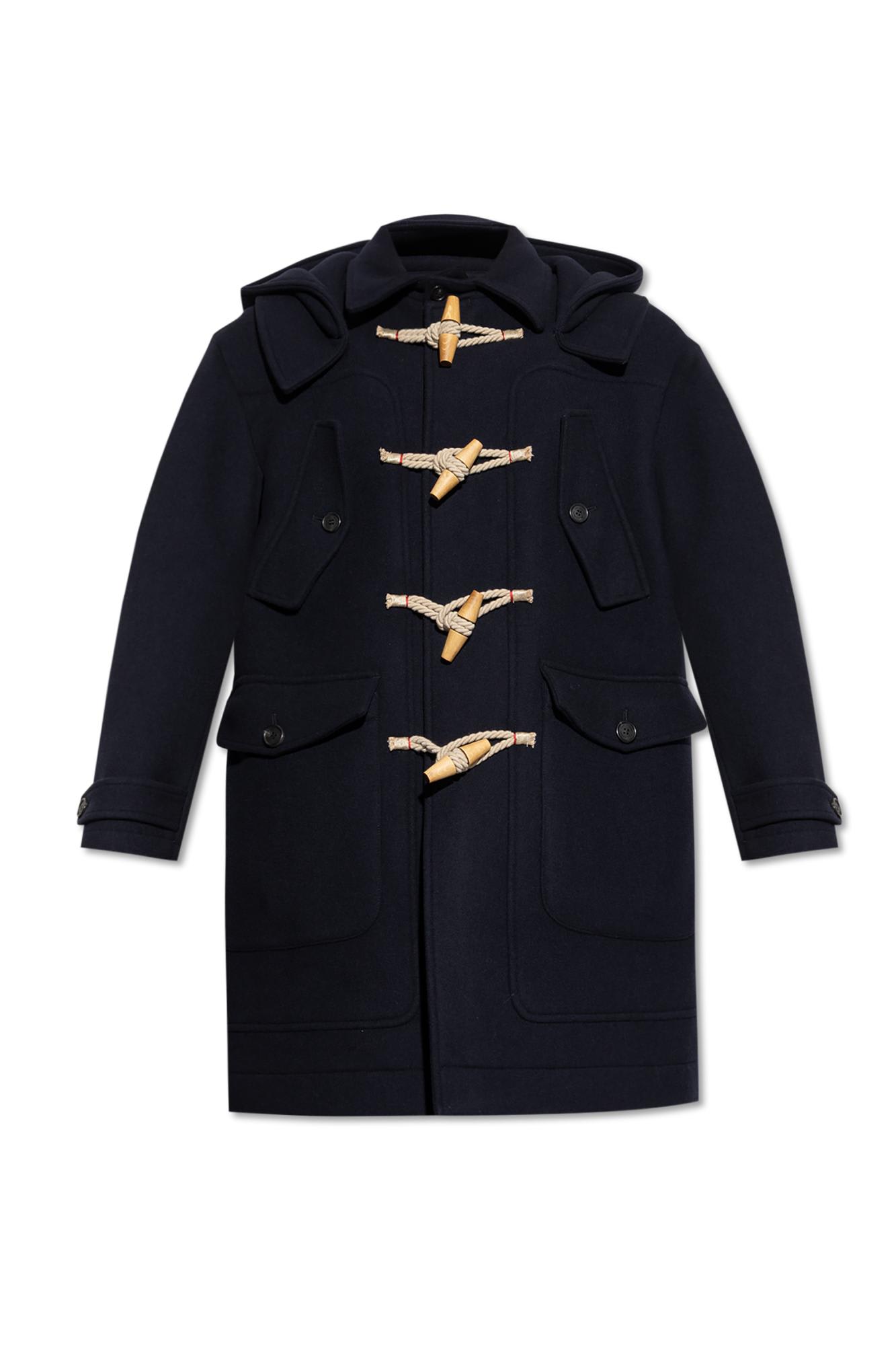 Dsquared2 Wool Coat In Black