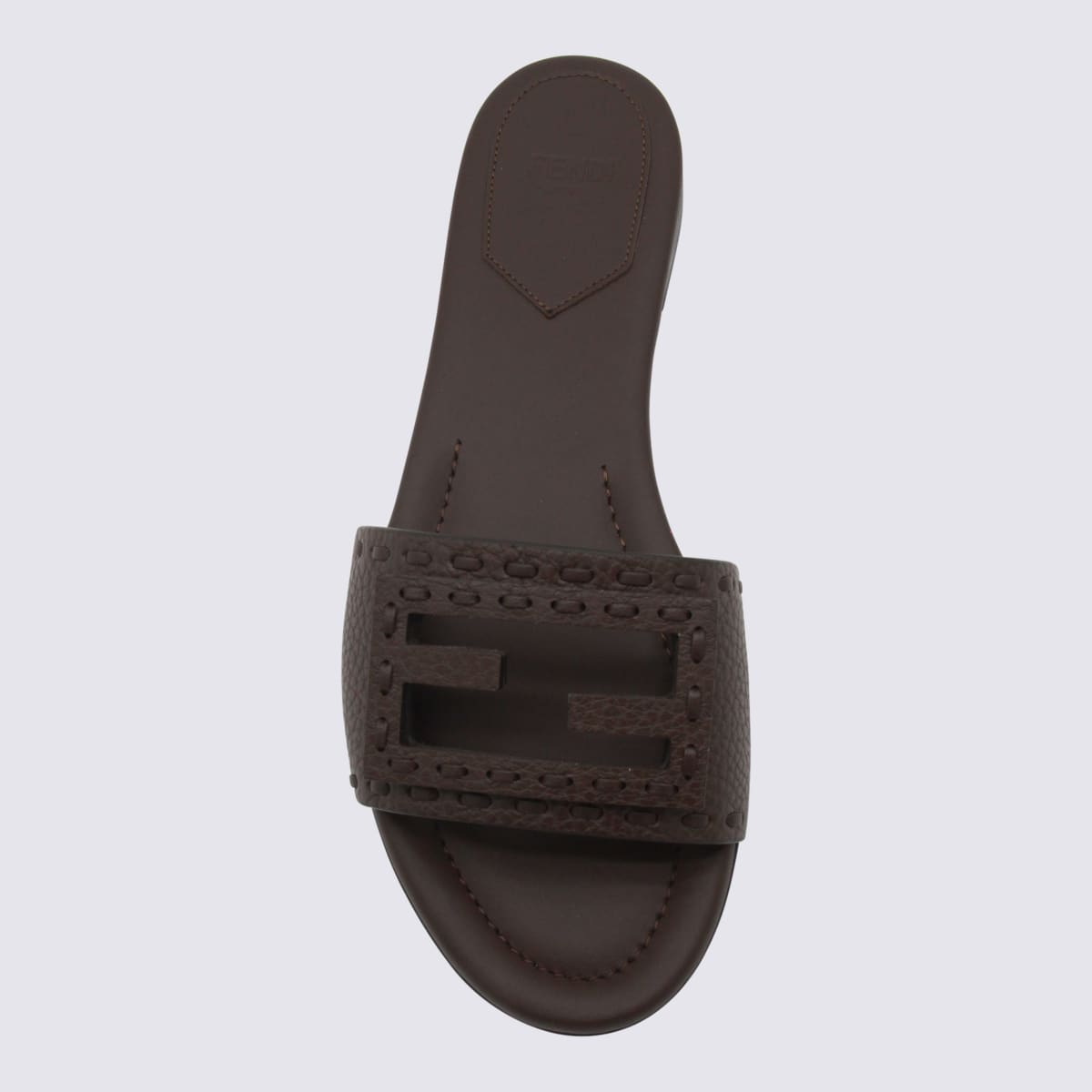 Fendi Baguette Flat Shoes Brown In Brown