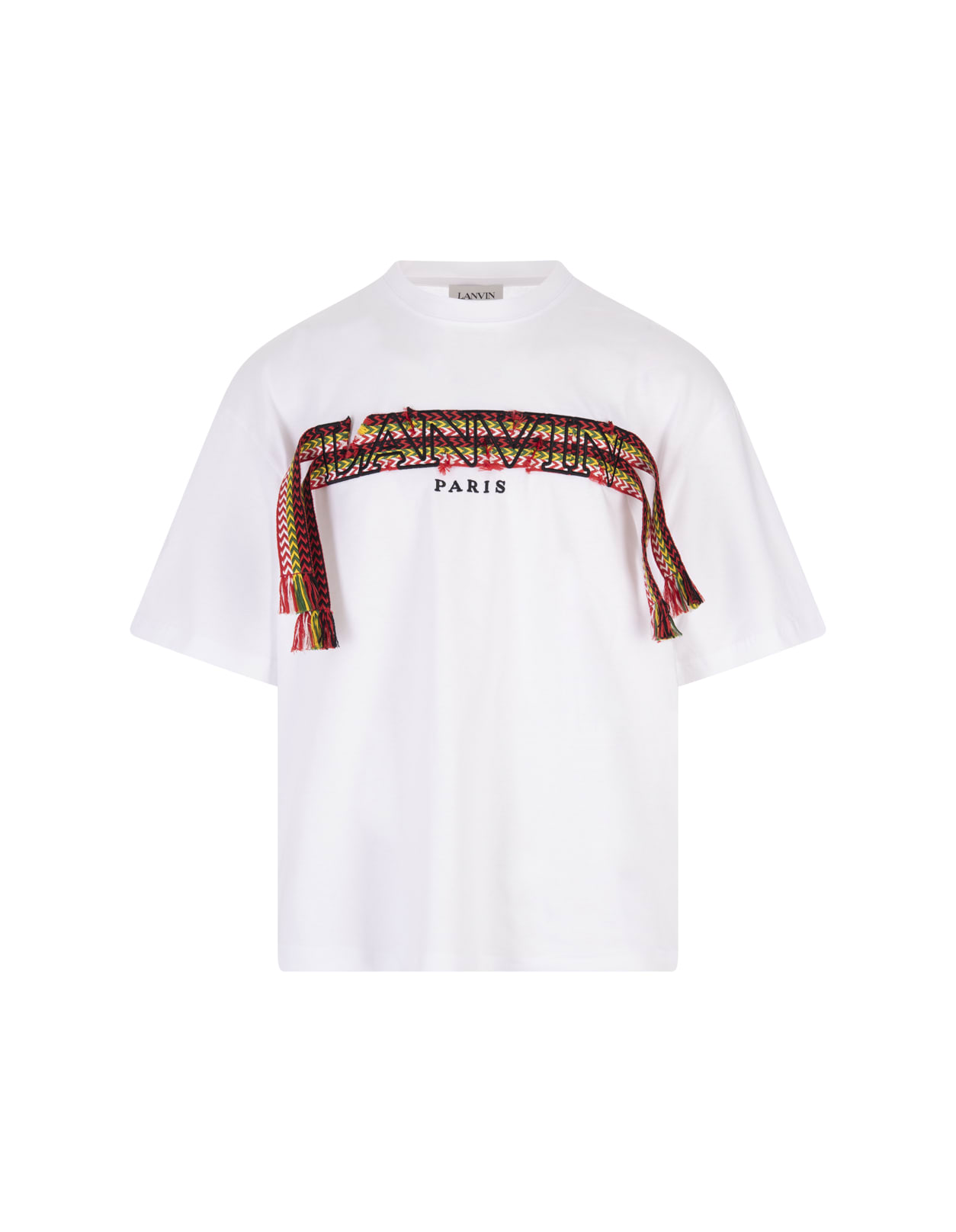 Lanvin Man White Oversize Lace Curb T-shirt