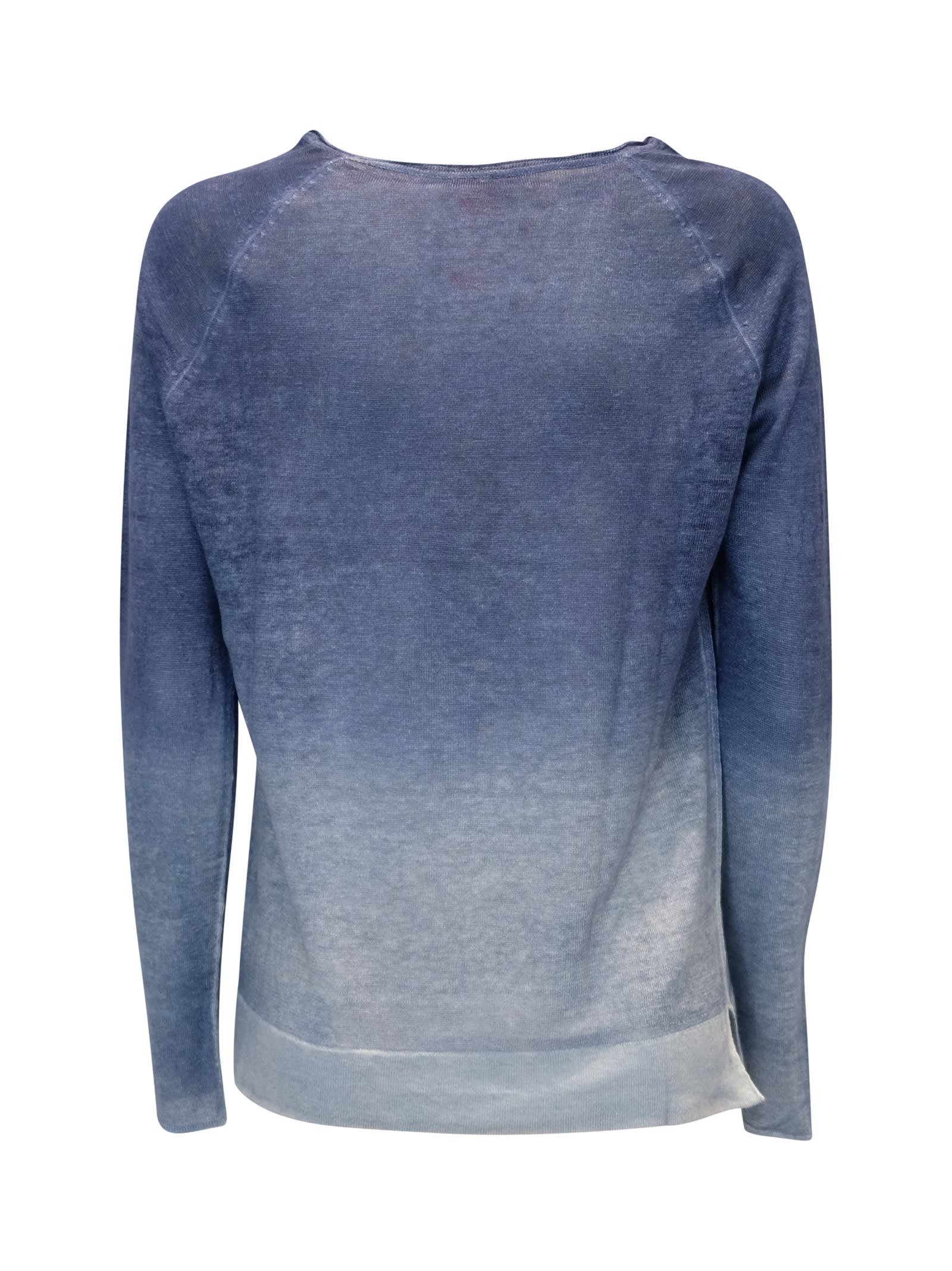 Shop Antonelli Alessandro Aste Linen Nairoby Spray Art Sweater In Blue