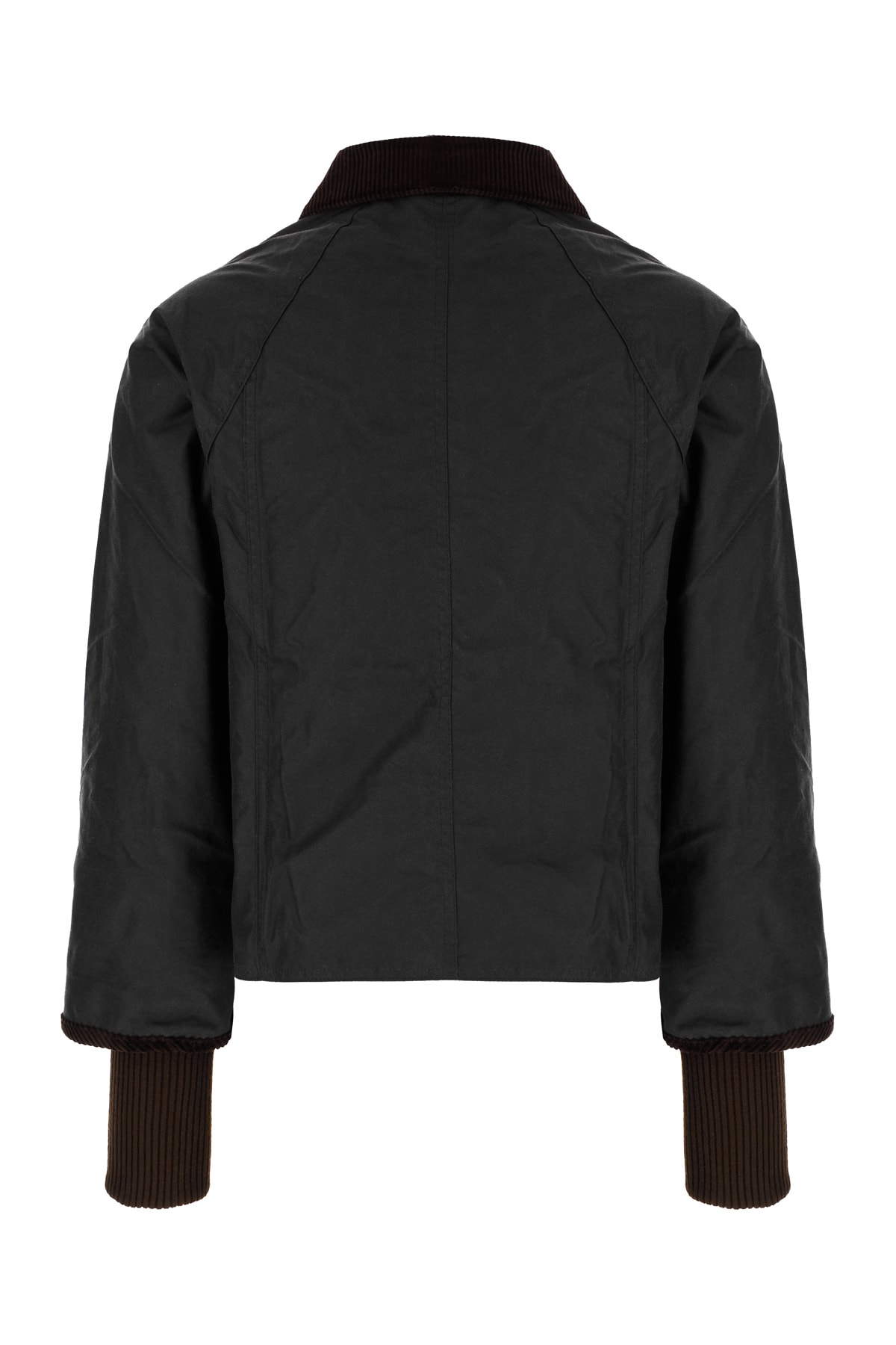Barbour Black Cotton Beadnell Jacket In Gold