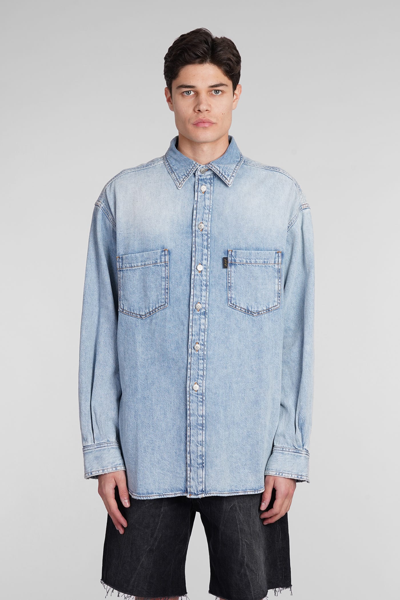 Shop Haikure Oscar Denim Jackets In Blue Cotton