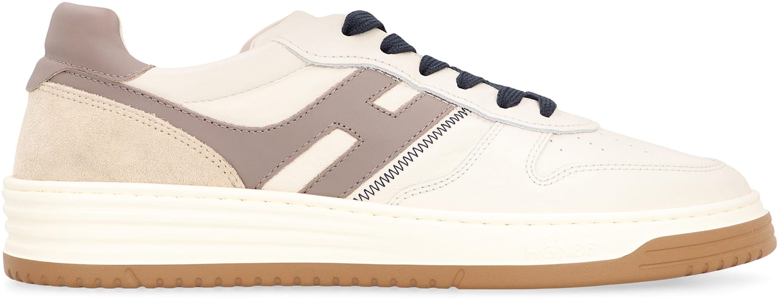 Hogan H630 Leather Low-top Sneakers In Neutral