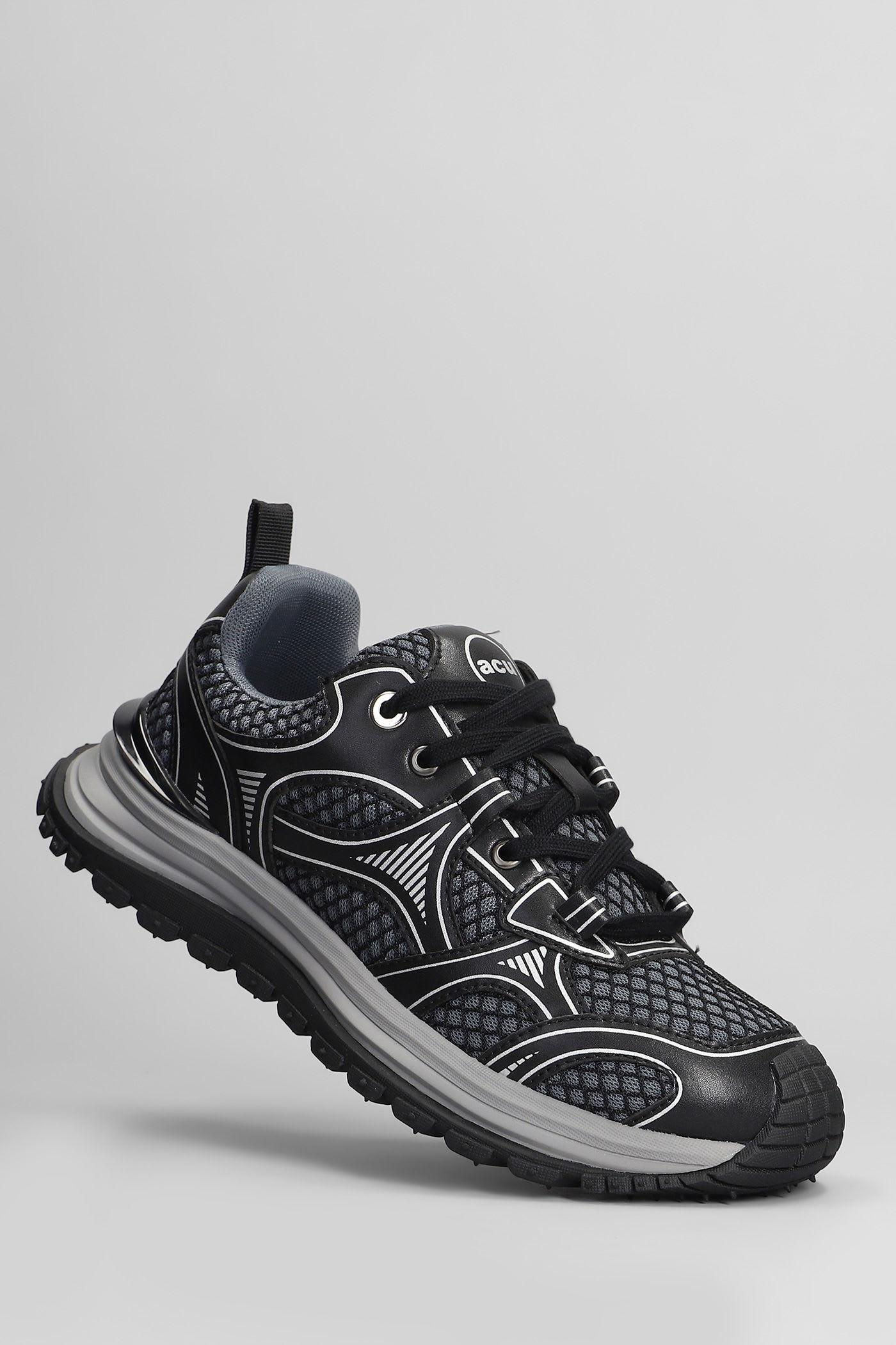 Acupuncture Roadrunn Sneakers In Grey Leather And Fabric