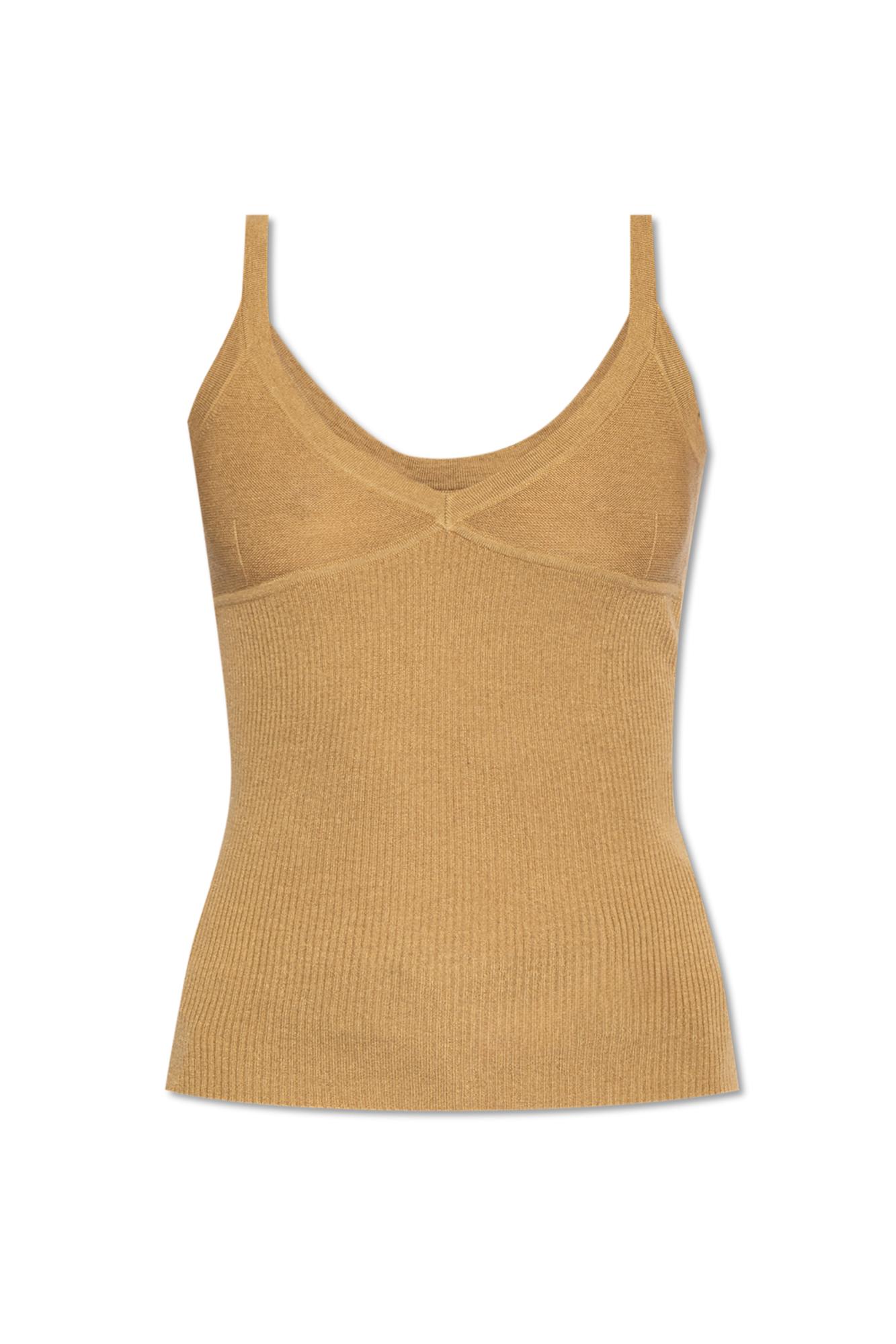 Shop Max Mara Top `gallura` In Camel