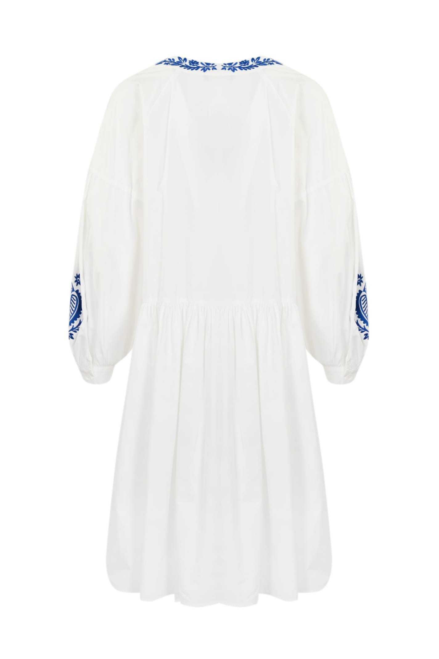 Shop Weekend Max Mara Dirce Dress In Poplin In Off White