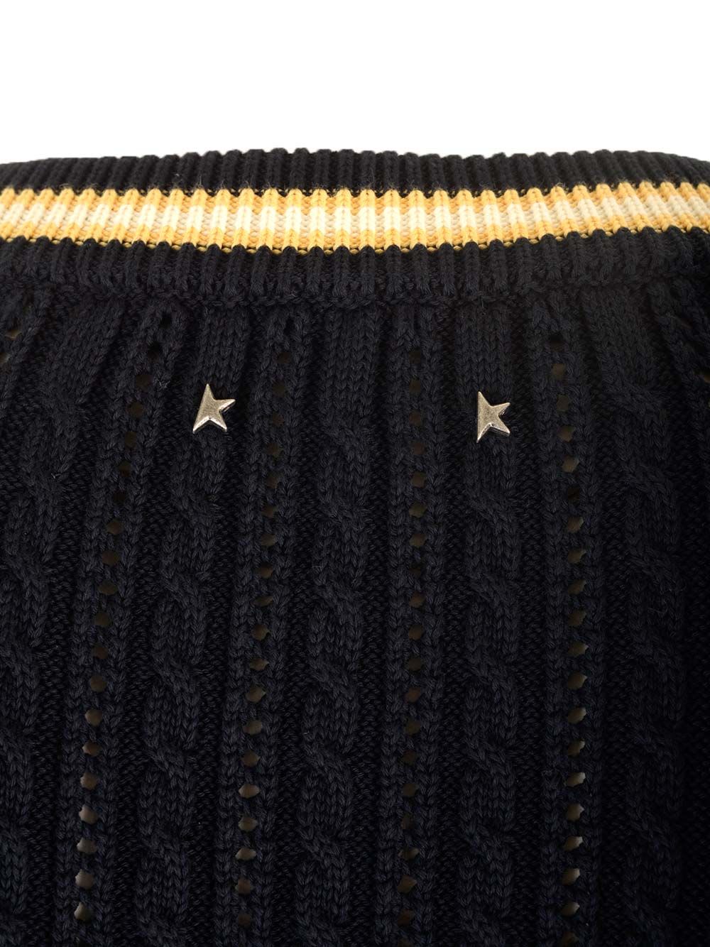 Shop Golden Goose Crewneck Sweater In Dark Blue/white/yellow