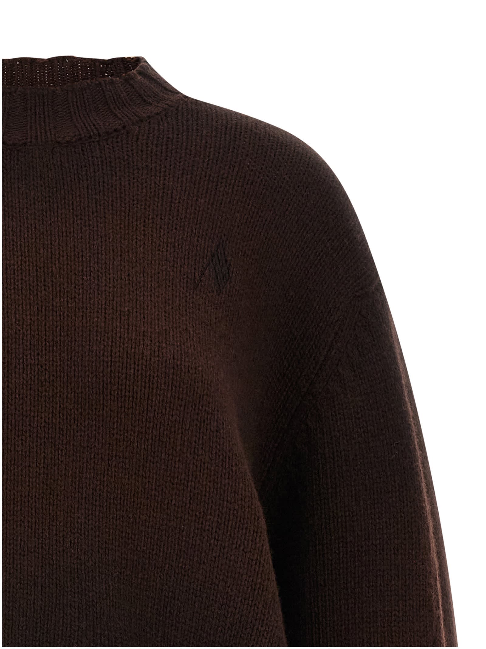 Attico Logo Embroidery Sweater Sweaters And Cardigans Brown In Brown
