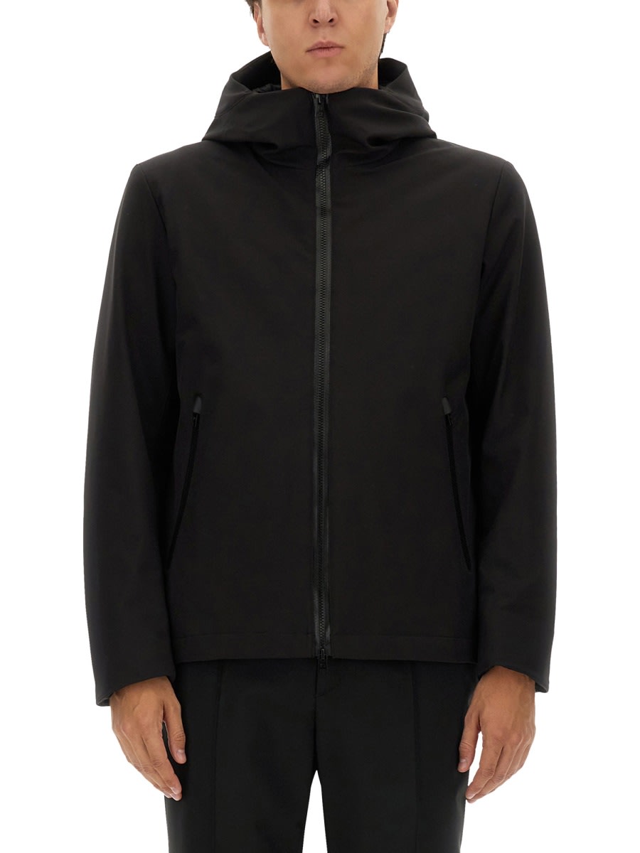 Shop Woolrich Softshell Pacific Jacket In Black