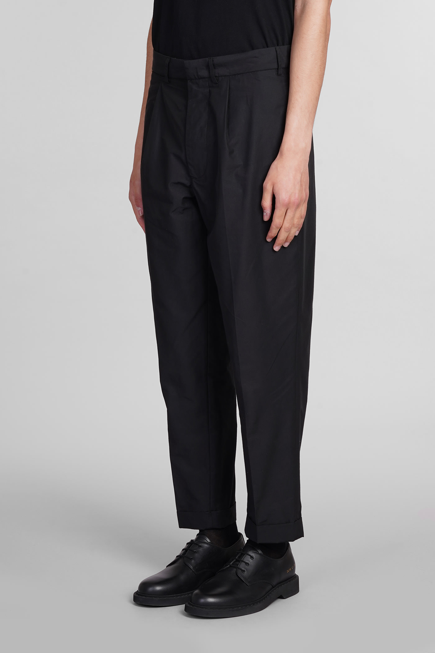 Shop Mauro Grifoni Pants In Black Cotton