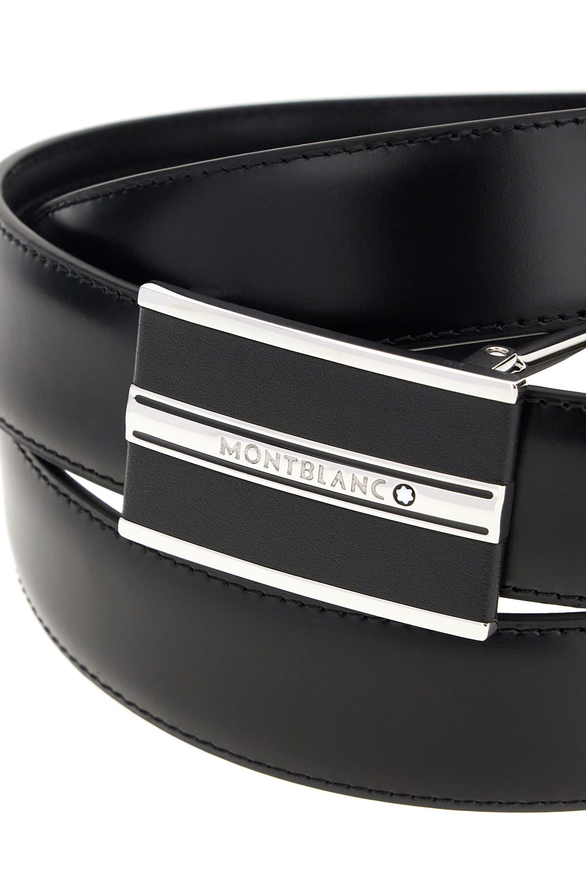 Shop Montblanc Black Leather Belt