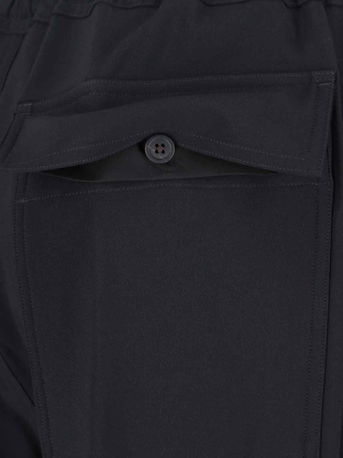 Rick Owens Straight Trousers With Button And Flap Pockets In Black
