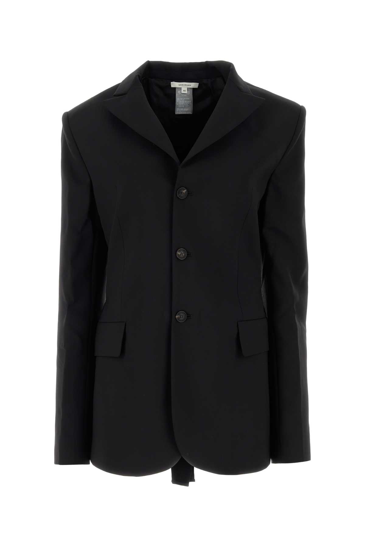 Black Stretch Wool Blazer