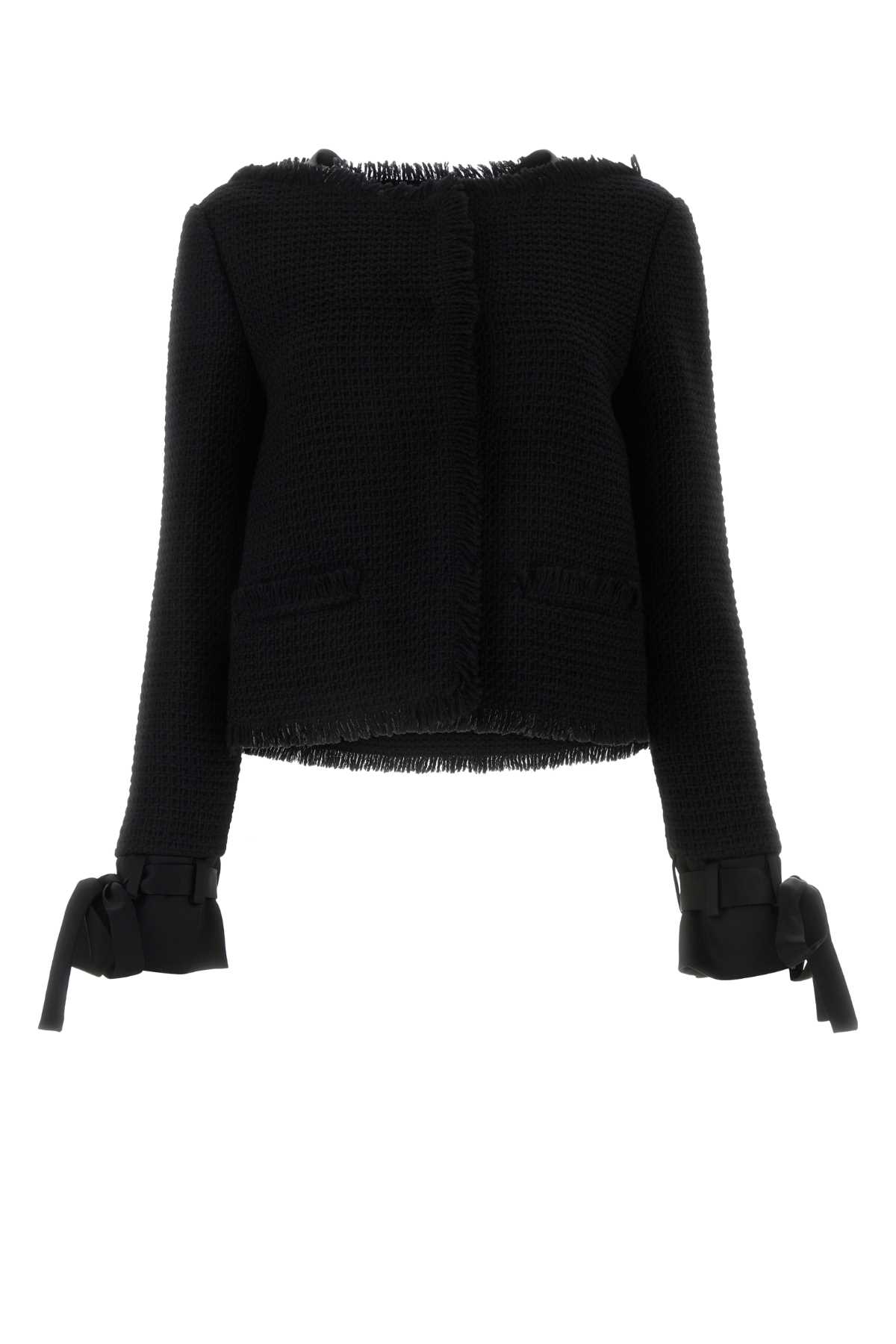 Shop Alberta Ferretti Black Wool Blazer In Nero